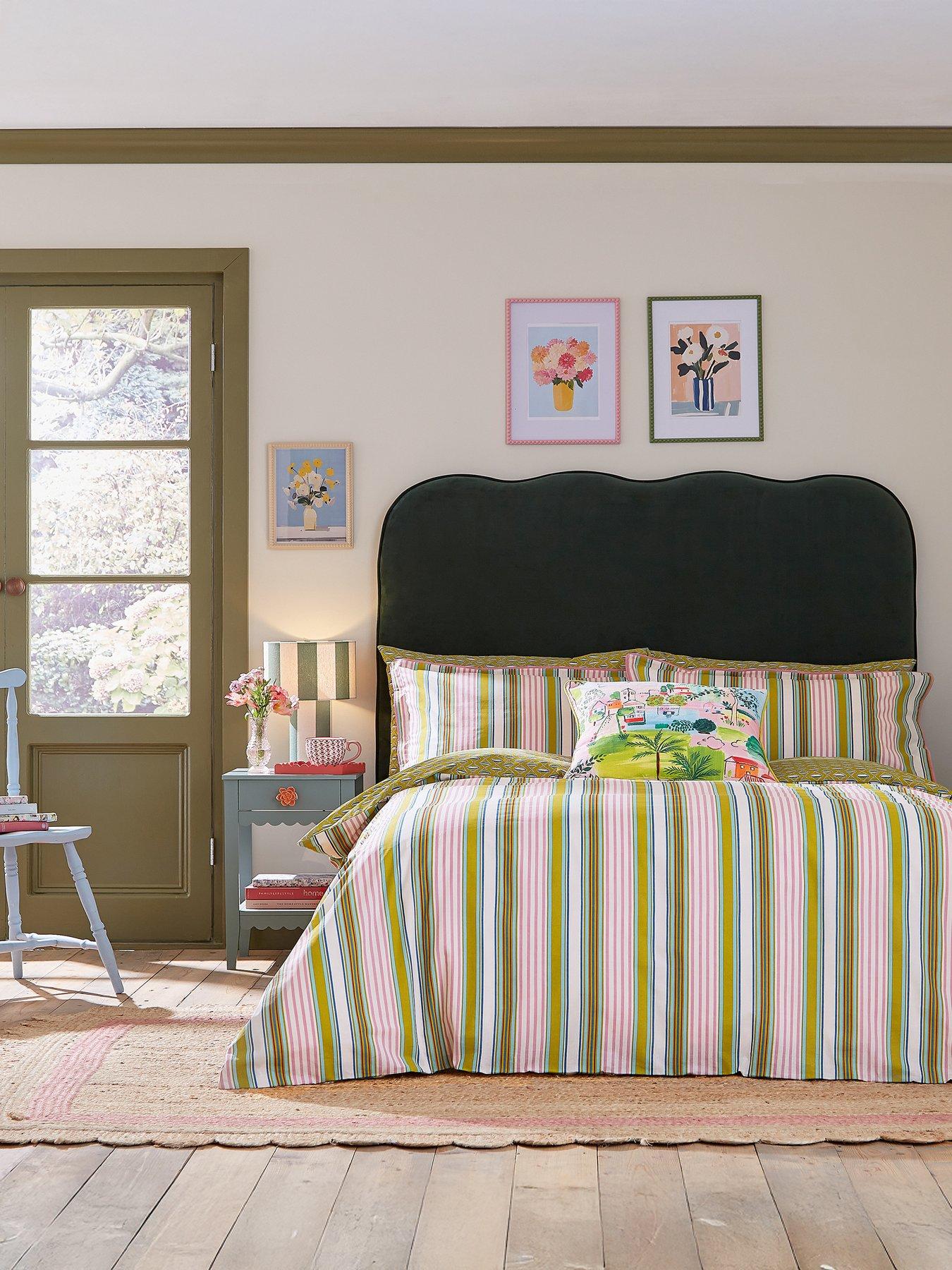 Land & Shore Raven Stripe Cover Set 100% Cotton Multi