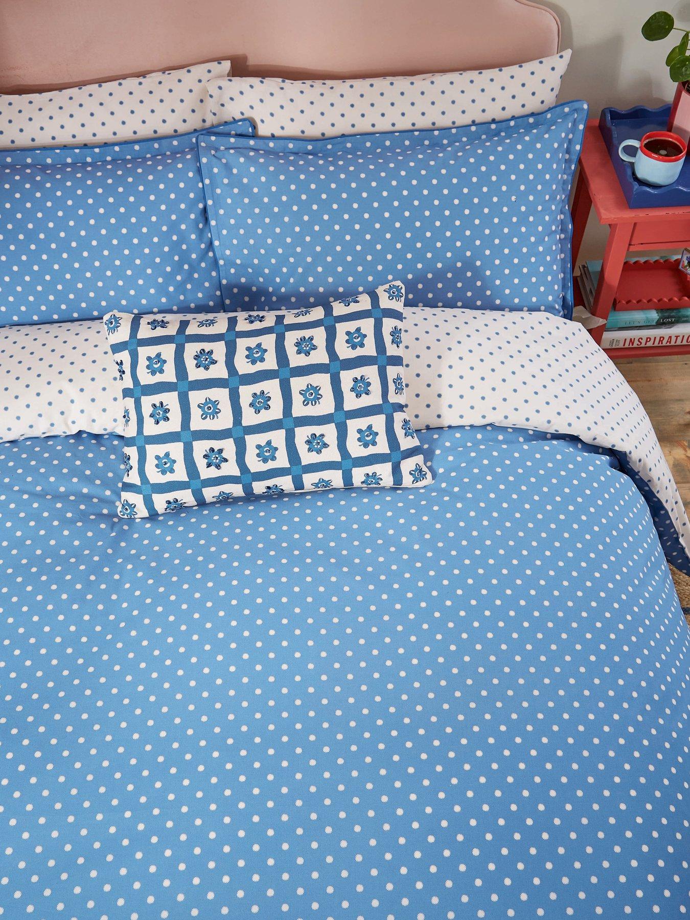Land & Shore Sora Cover Set 100% Cotton Blue