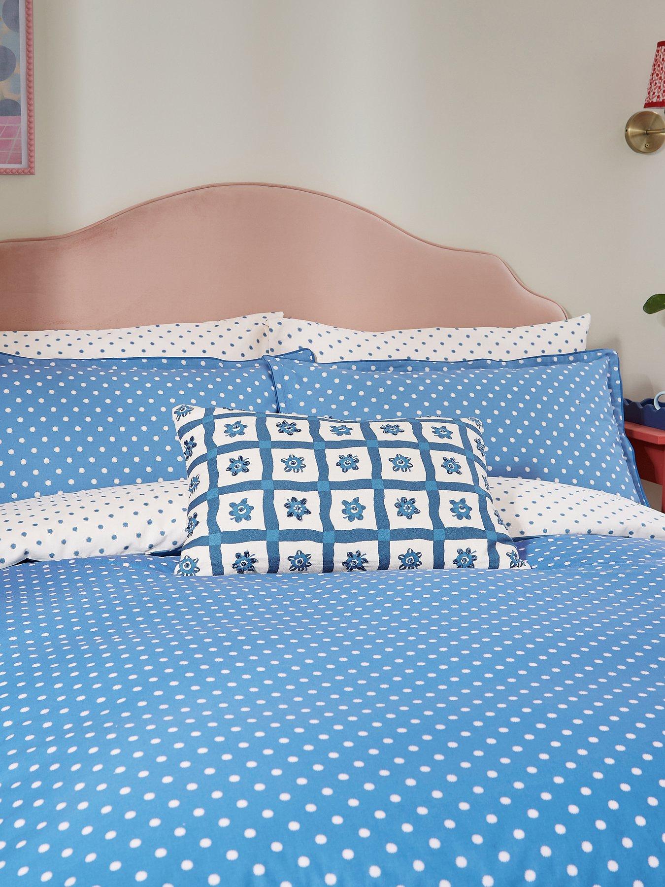 Land & Shore Sora 100% Cotton Standard Pillowcase Pair Blue