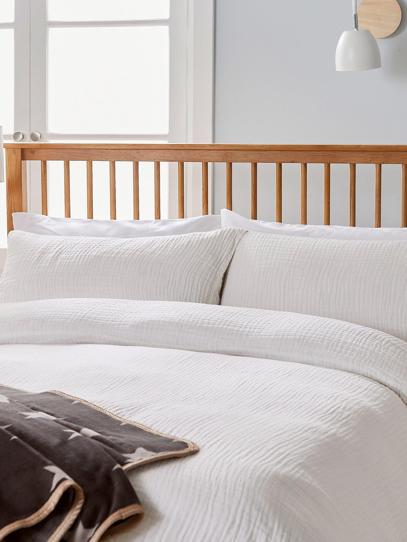 Helena Springfield Muslin Duvet Cover Set White