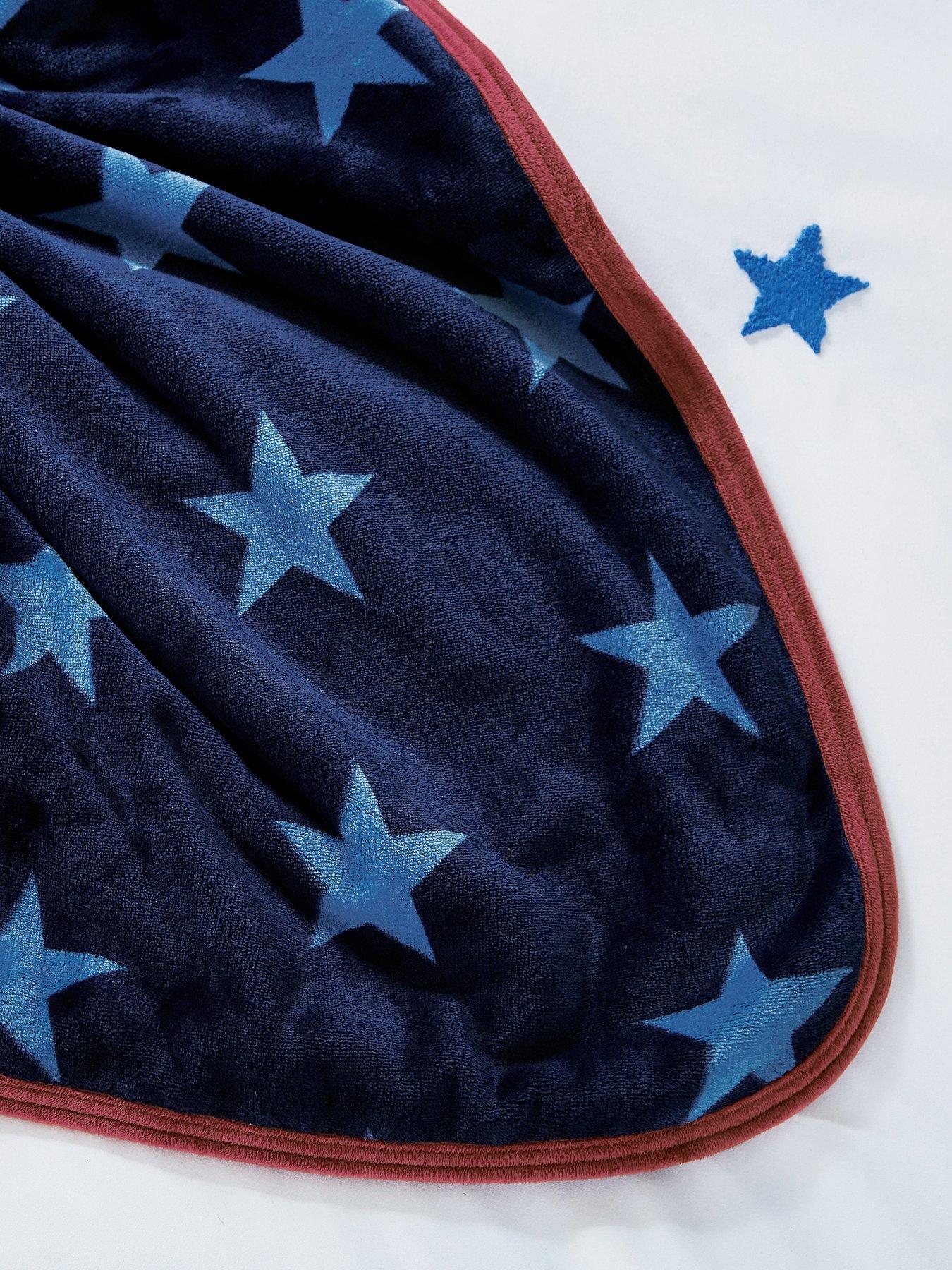 Image 3 of 4 of Helena Springfield Star Fleece Throw Blue/Red