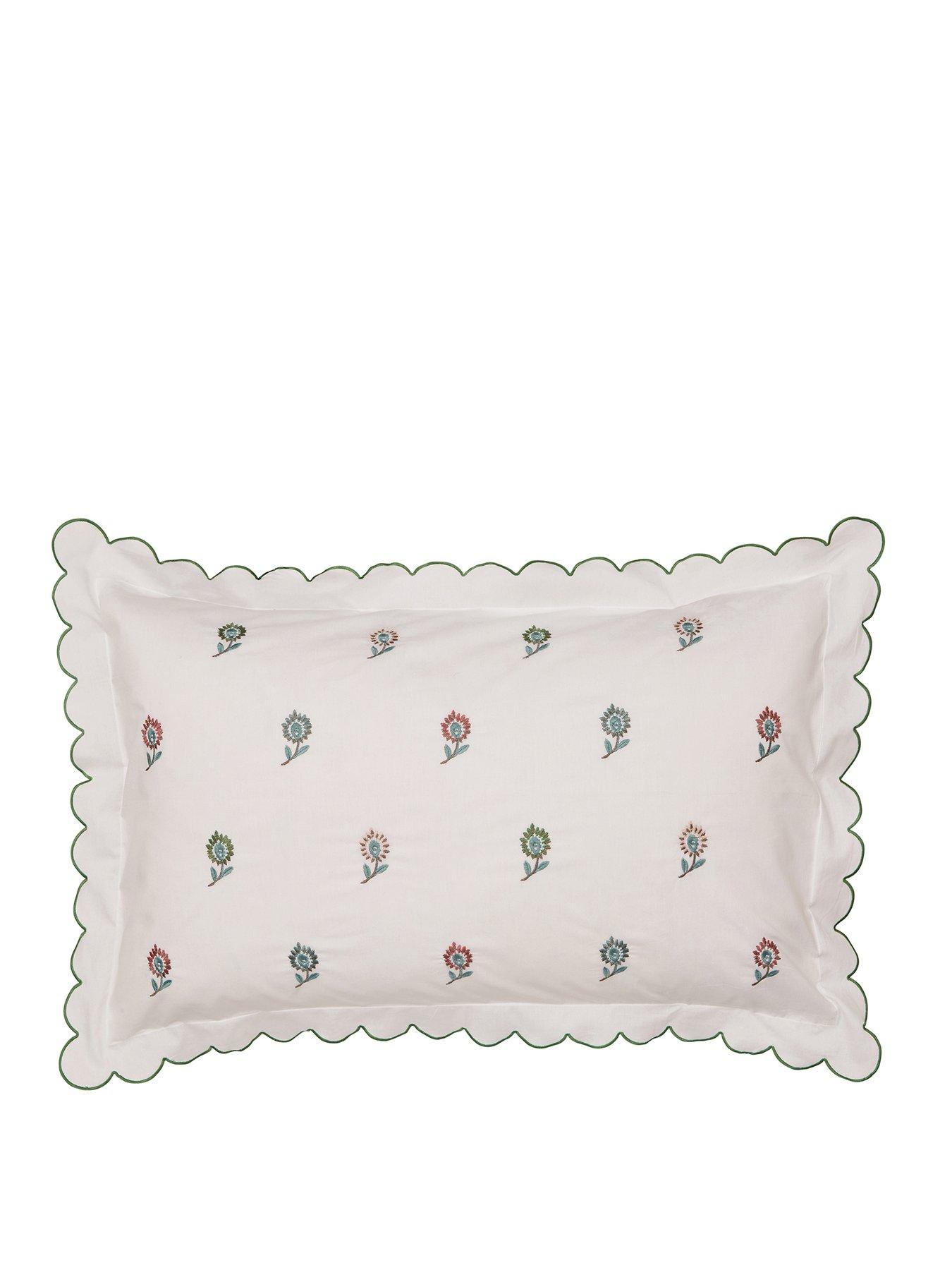 Image 2 of 4 of Joules Come Rain Or Shine Embriodered 100% Cotton Oxford Pillowcase Pairs Multi