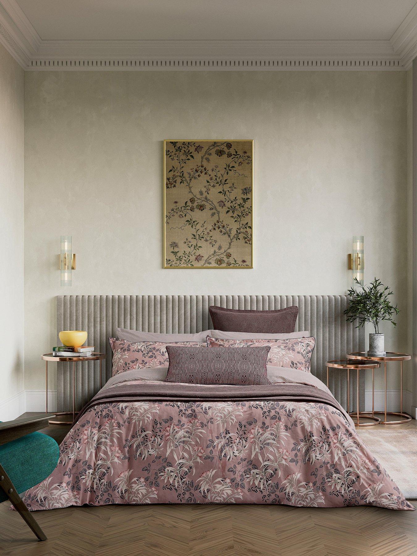 Bedeck of Belfast Katara Cover Set 100% Cotton Pink/Grey