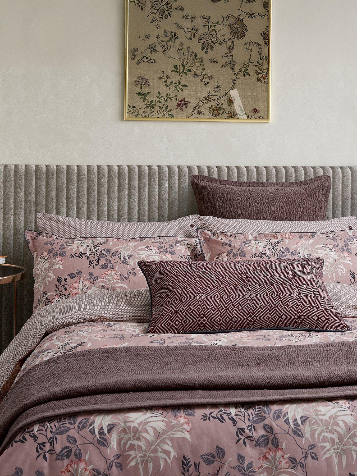 Image 3 of 5 of Bedeck of Belfast Katara Cover Set 100% Cotton Pink/Grey