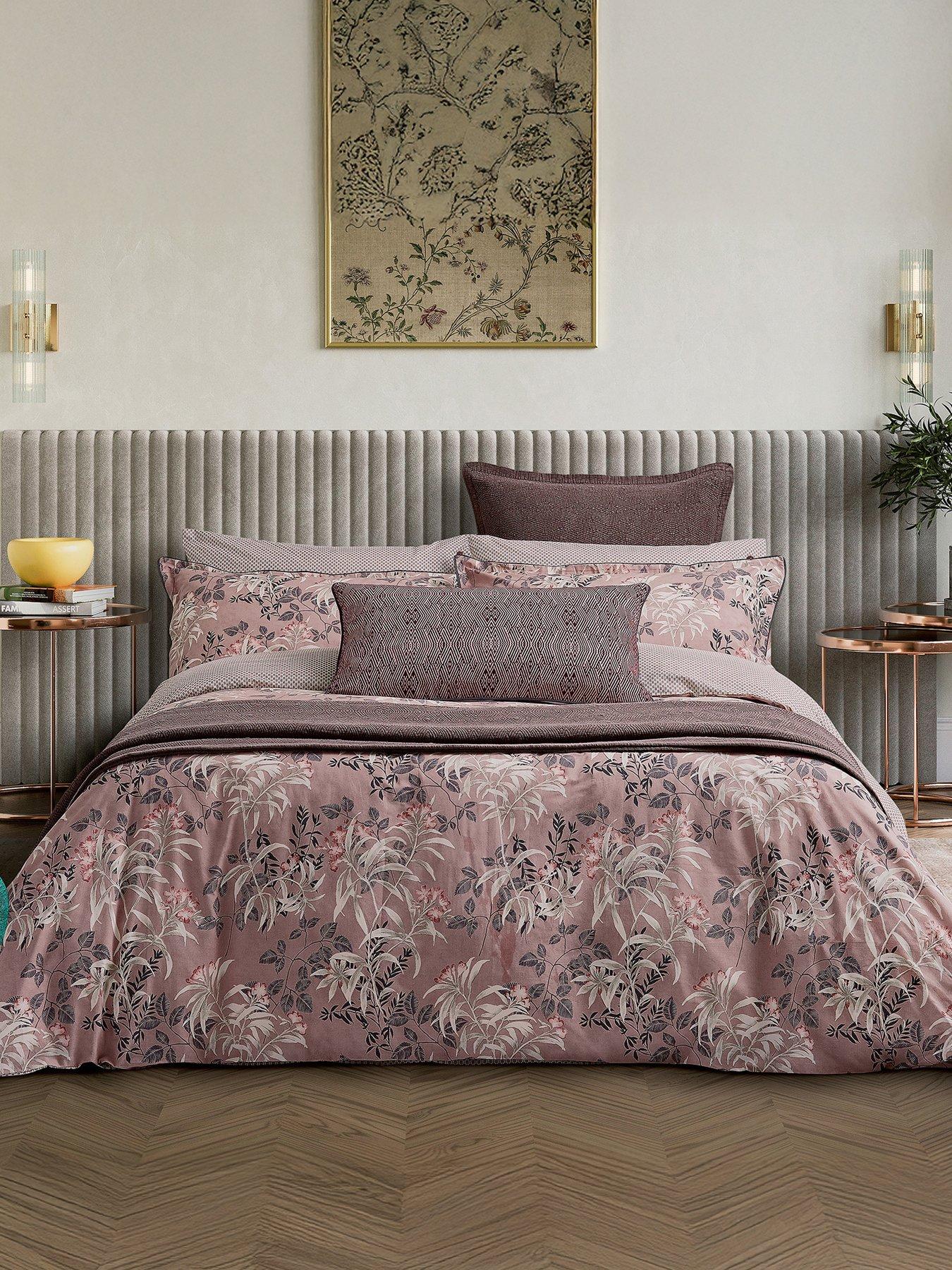 Image 4 of 5 of Bedeck of Belfast Katara Cover Set 100% Cotton Pink/Grey