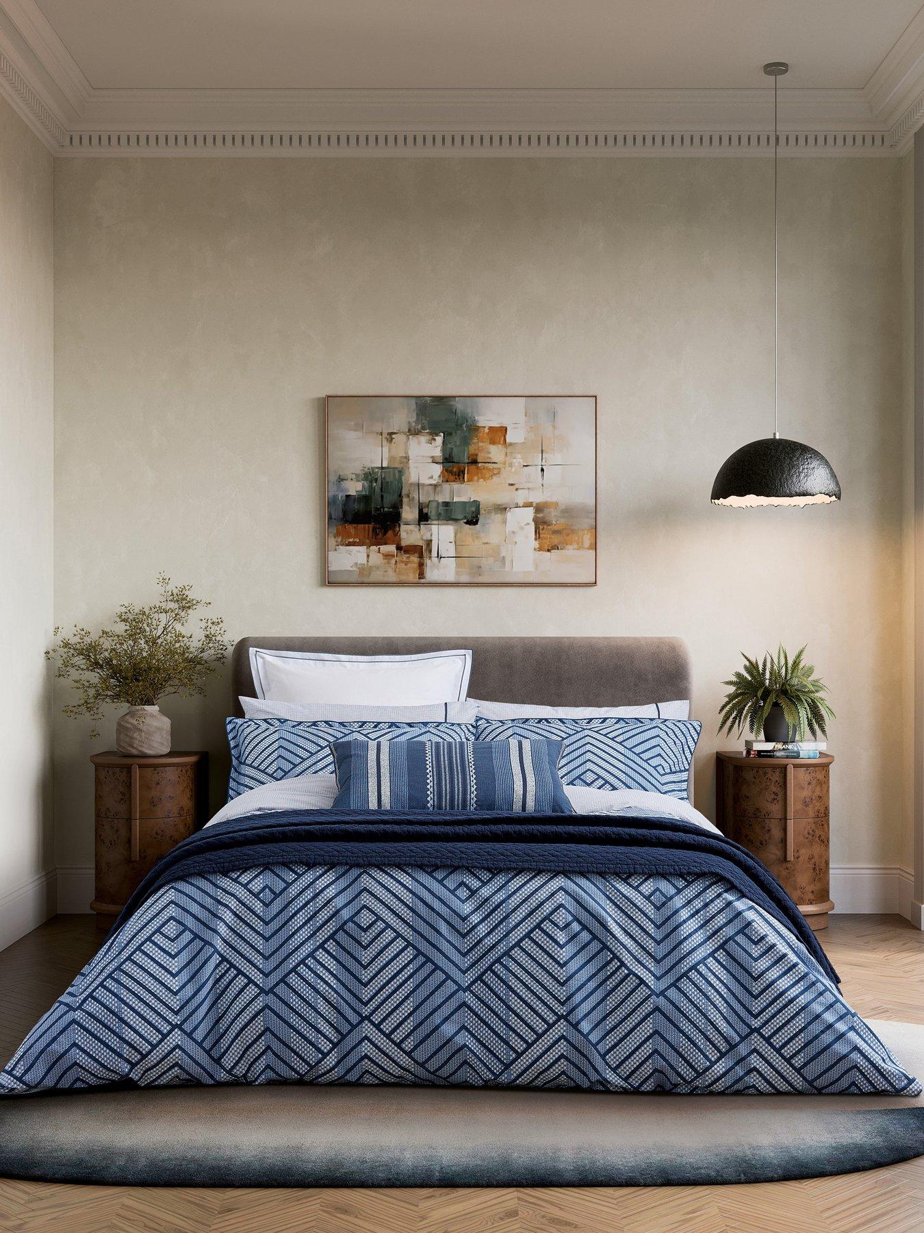 Bedeck of Belfast Kayah Cover Set 100% Cotton Indigo