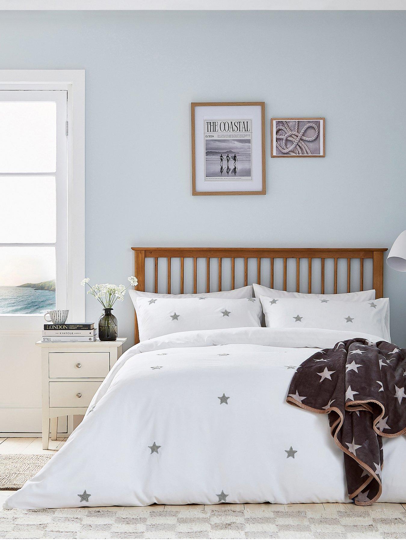 Helena Springfield Tufted Star Duvet Cover Set Silver