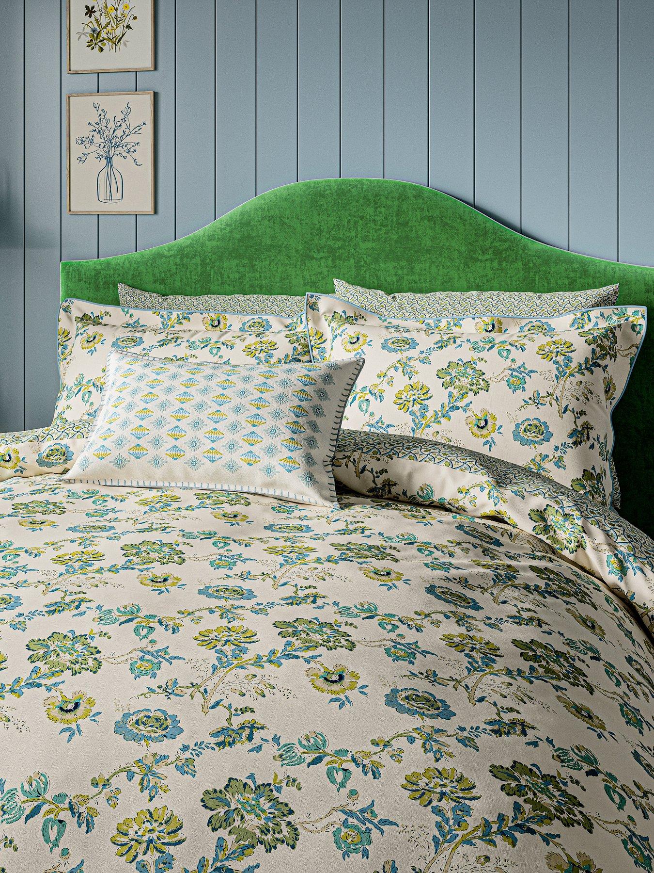 Image 3 of 4 of Land & Shore Orchard Cover Set 100% Cotton Green