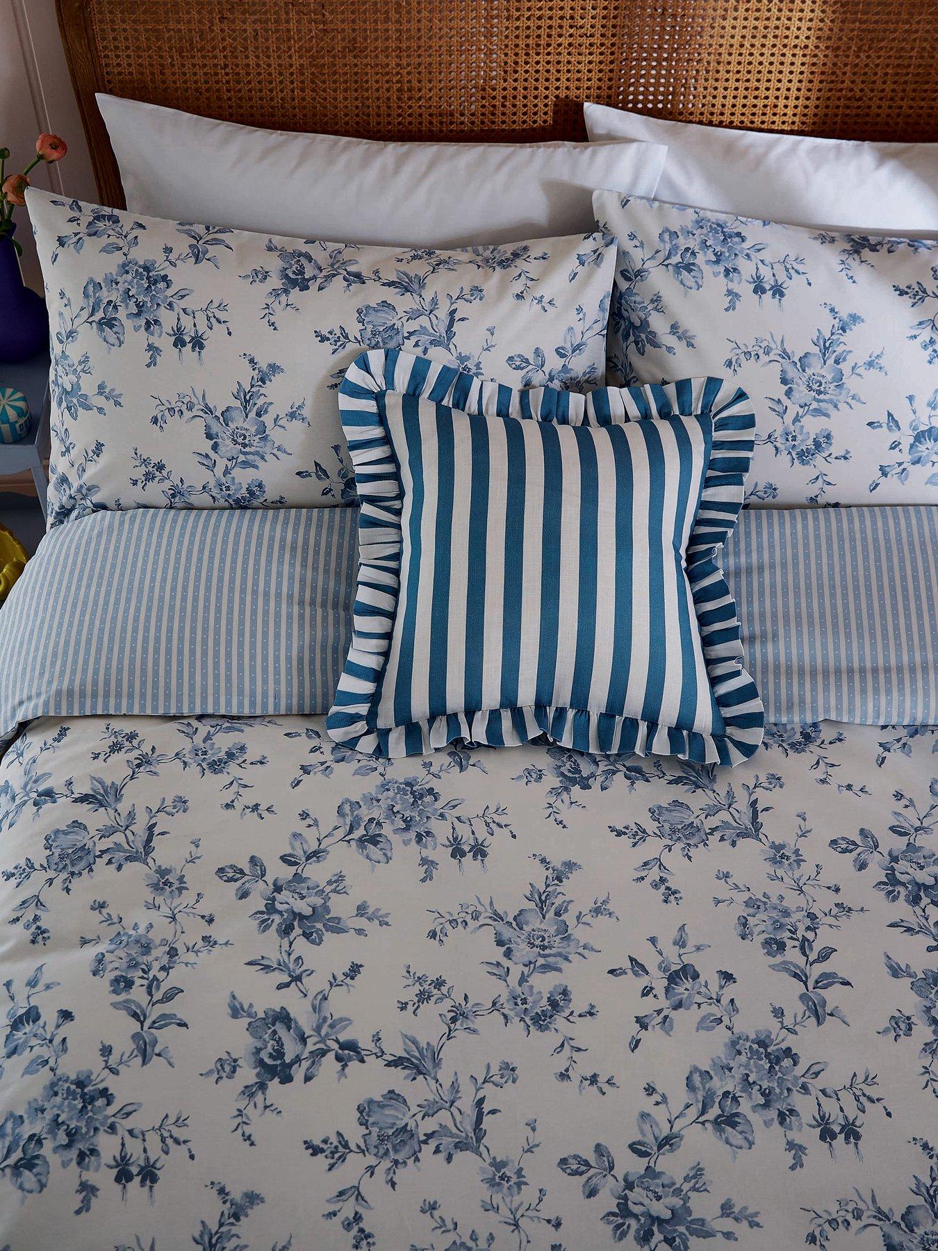 Image 3 of 4 of Helena Springfield Candy Stripe Cushion Blue