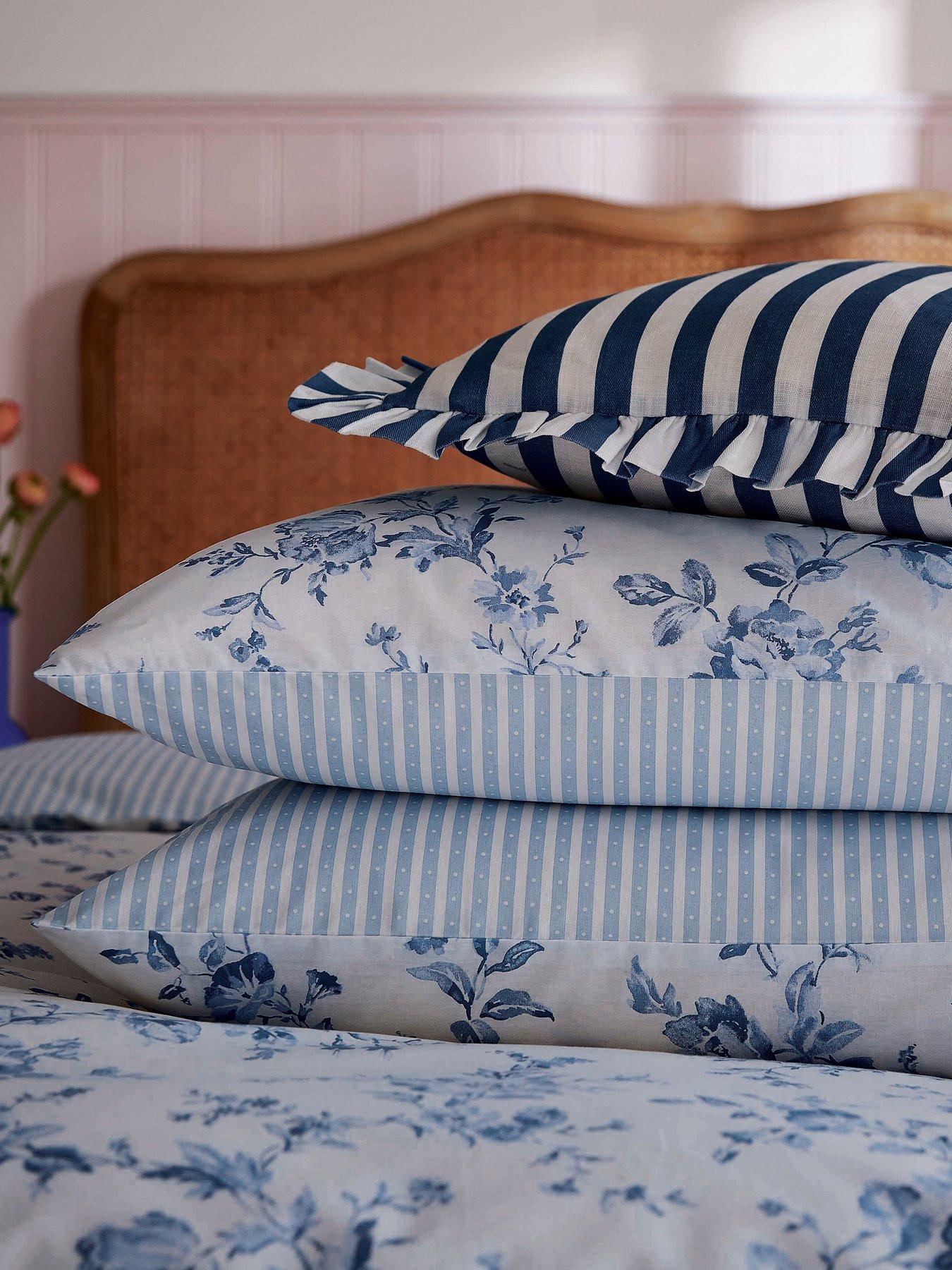 Image 4 of 4 of Helena Springfield Candy Stripe Cushion Blue