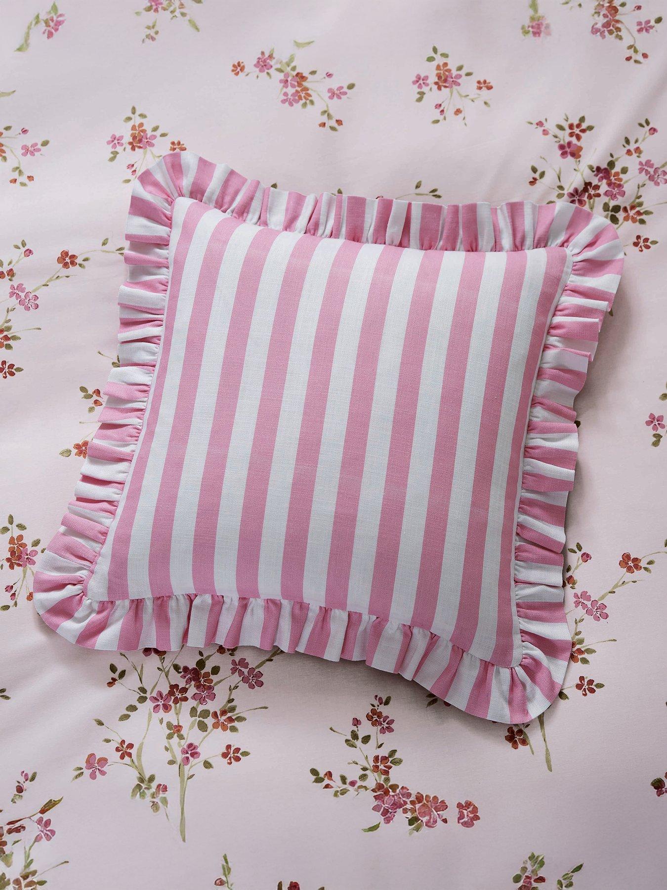 Image 1 of 4 of Helena Springfield Candy Stripe Cushion Pink