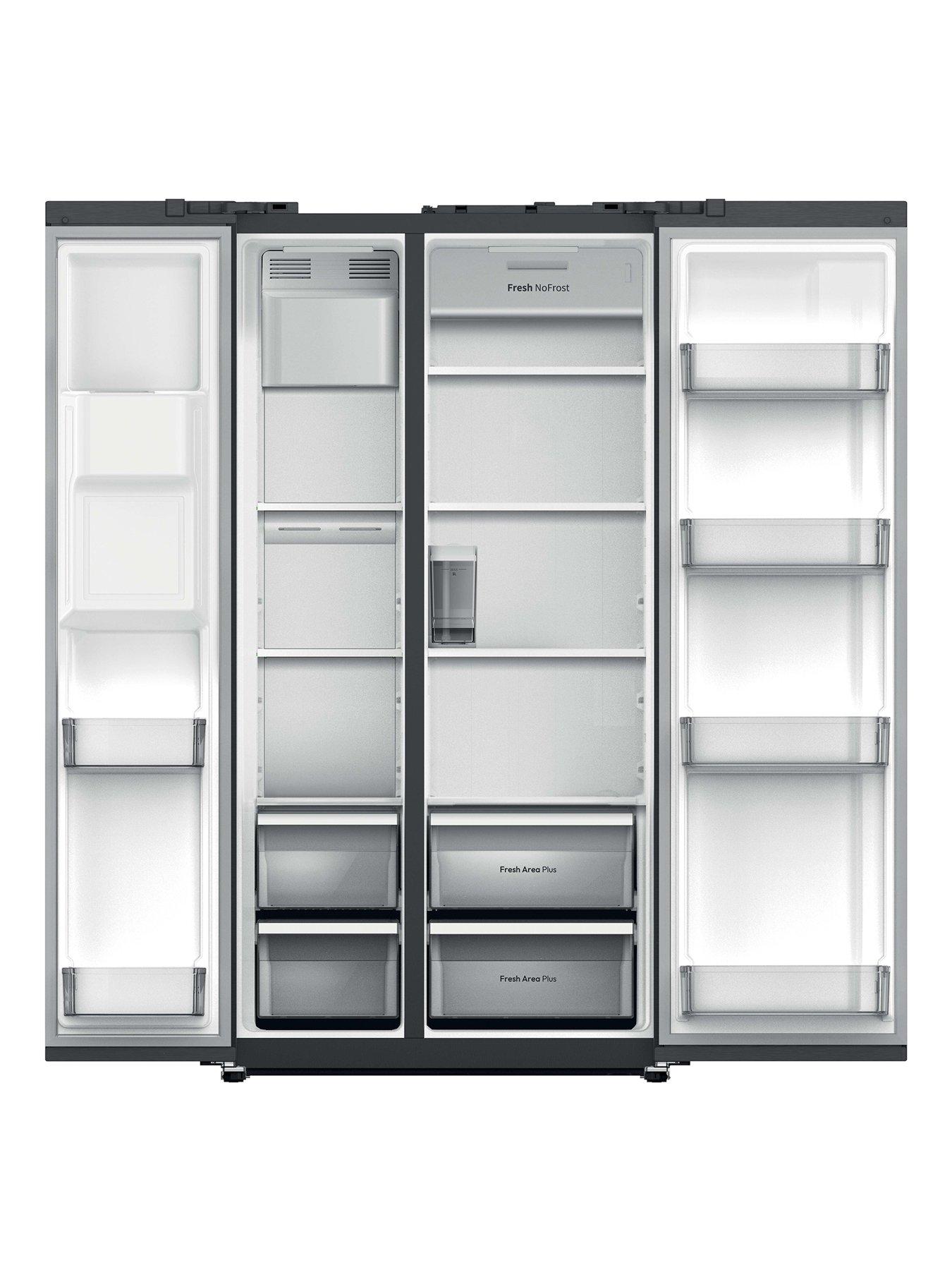 Image 2 of 7 of Hoover HOSS3T918EIXK Non-Plumbed Water &amp; Ice American Fridge Freezer - Inox - E Rated