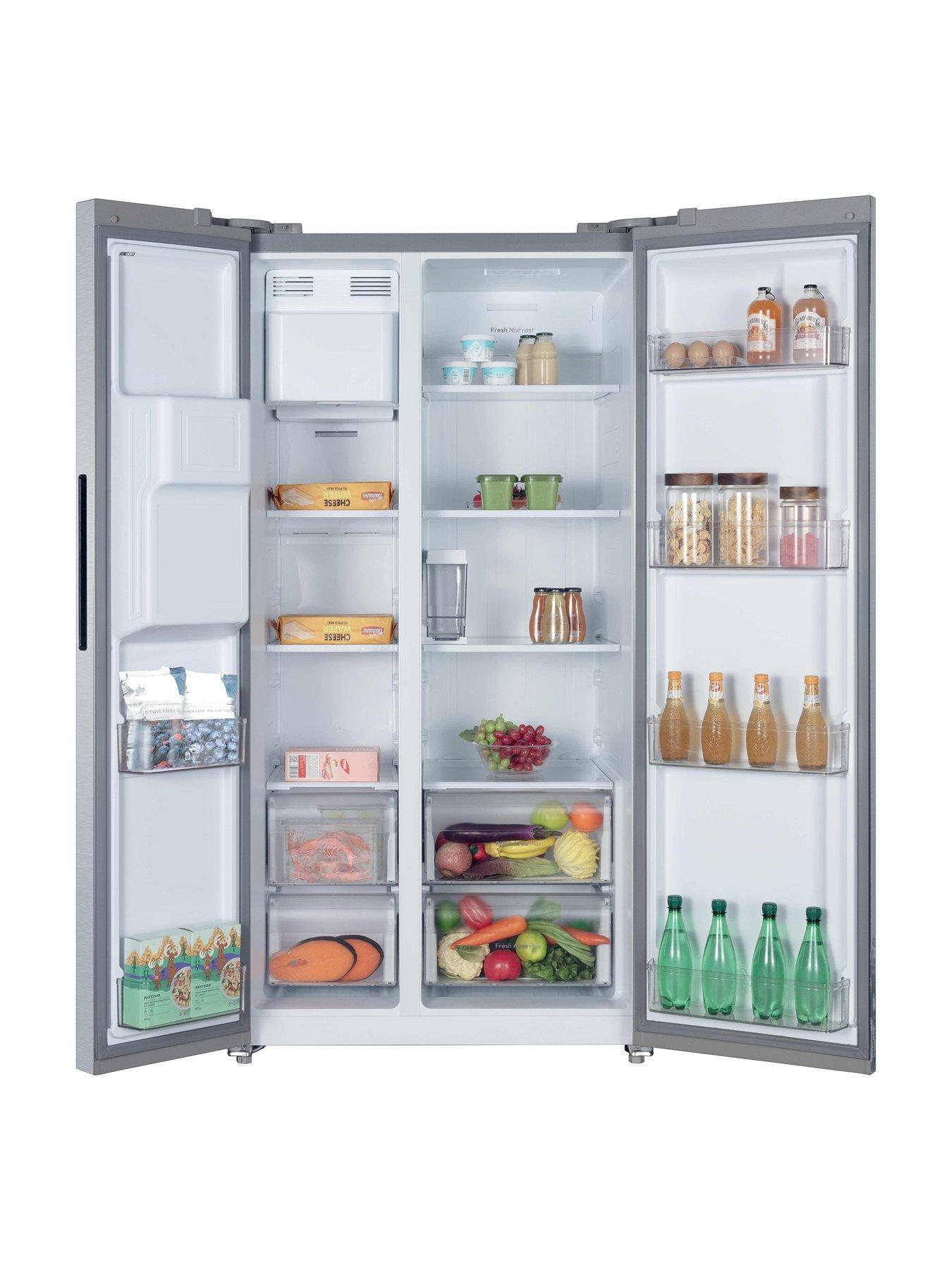 Image 3 of 7 of Hoover HOSS3T918EIXK Non-Plumbed Water &amp; Ice American Fridge Freezer - Inox - E Rated