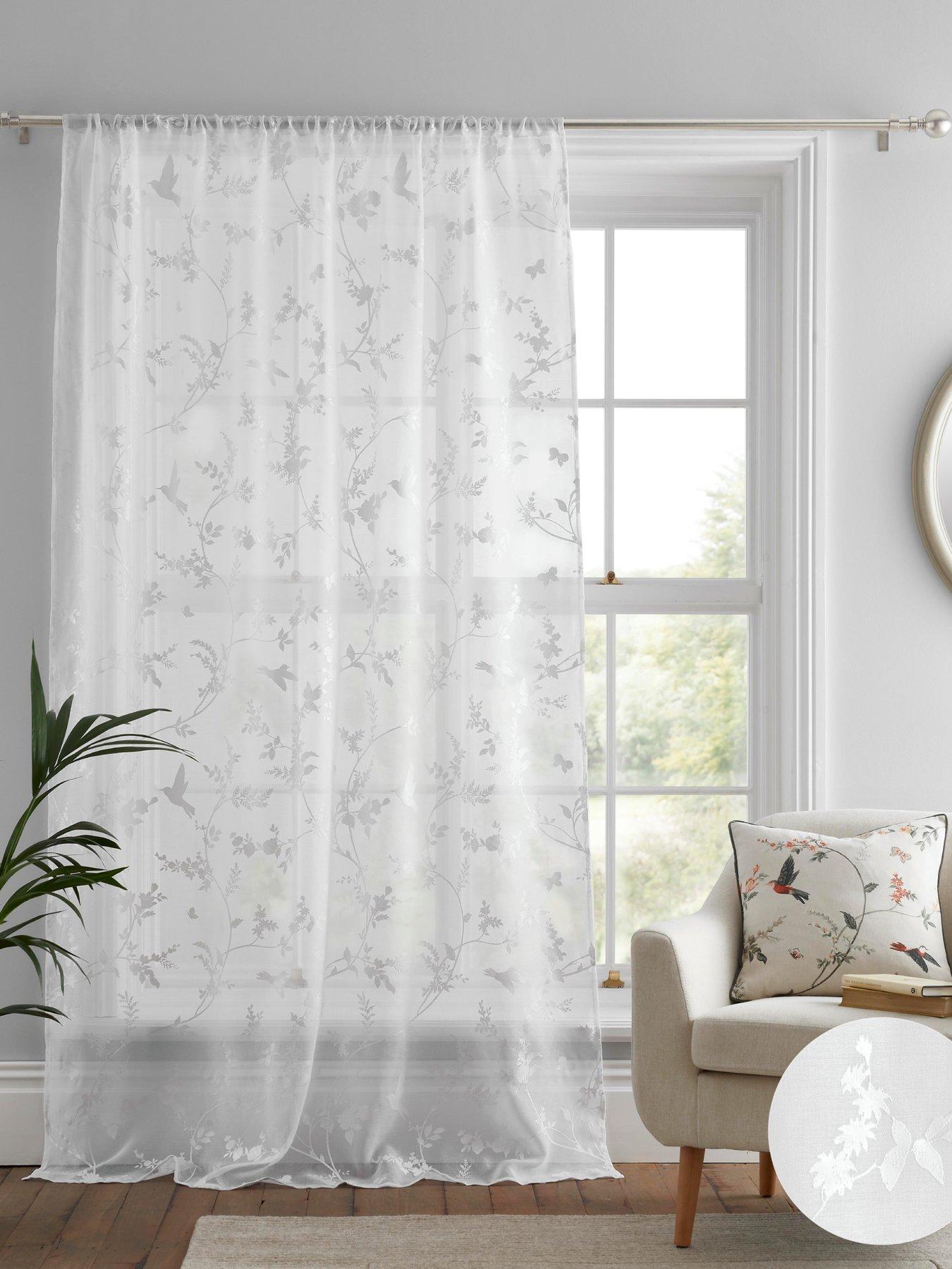 Image 3 of 3 of Dreams & Drapes Darnley Floral Print Voile Panel