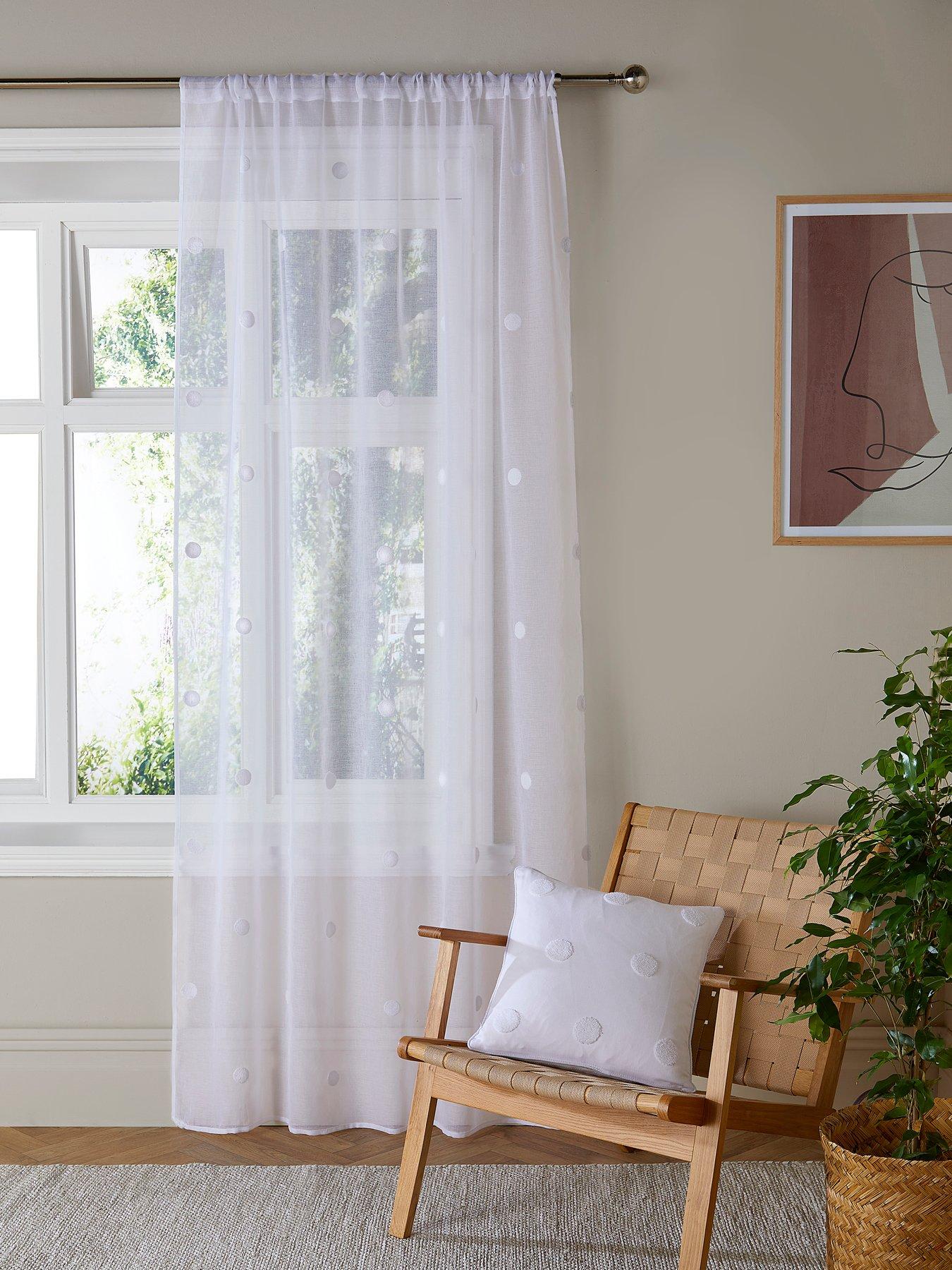 Appletree Zara Voile Panel In White