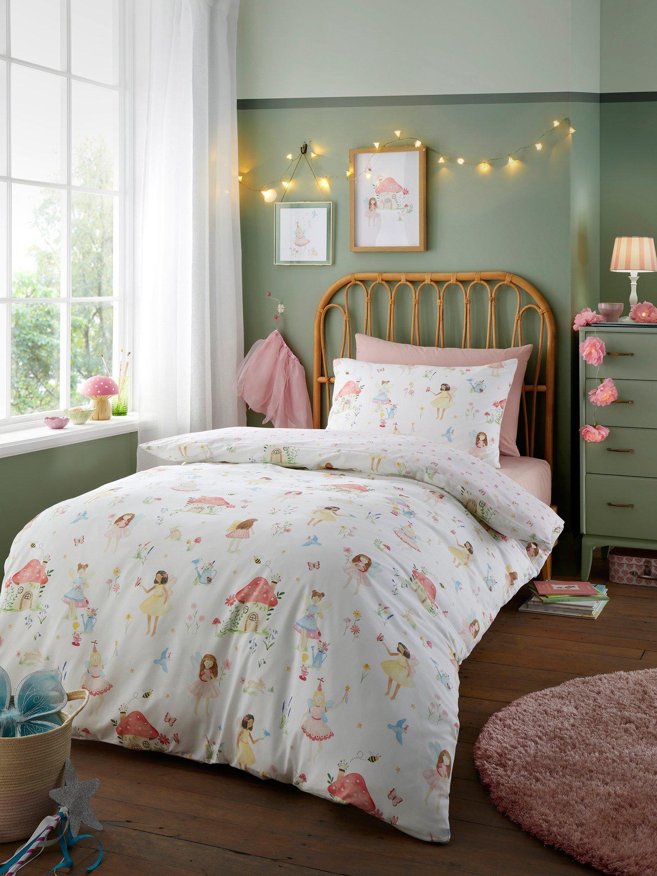 Bedlam: Summer Fairies Duvet Cover Set in Pink