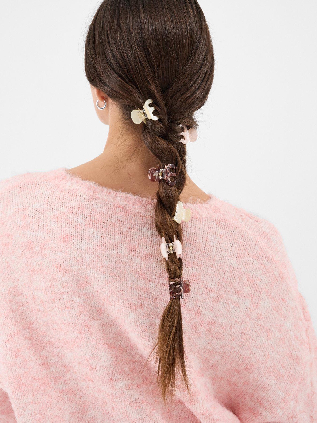 Image 2 of 3 of Accessorize 6 Pack Mini Marbled Claw Clips - Multi