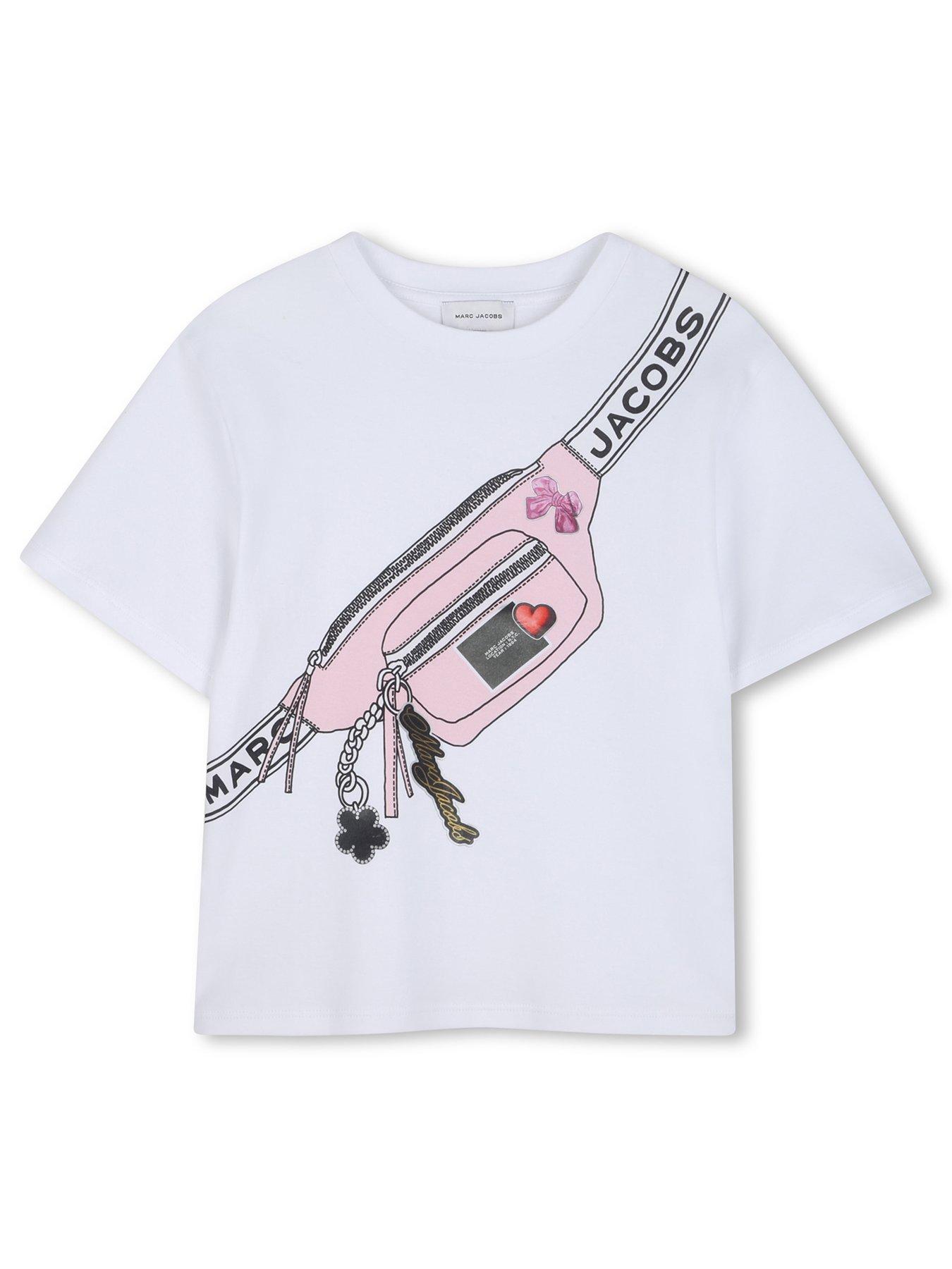 MARC JACOBS Girls Charm Bag Short Sleeve T-shirt - White