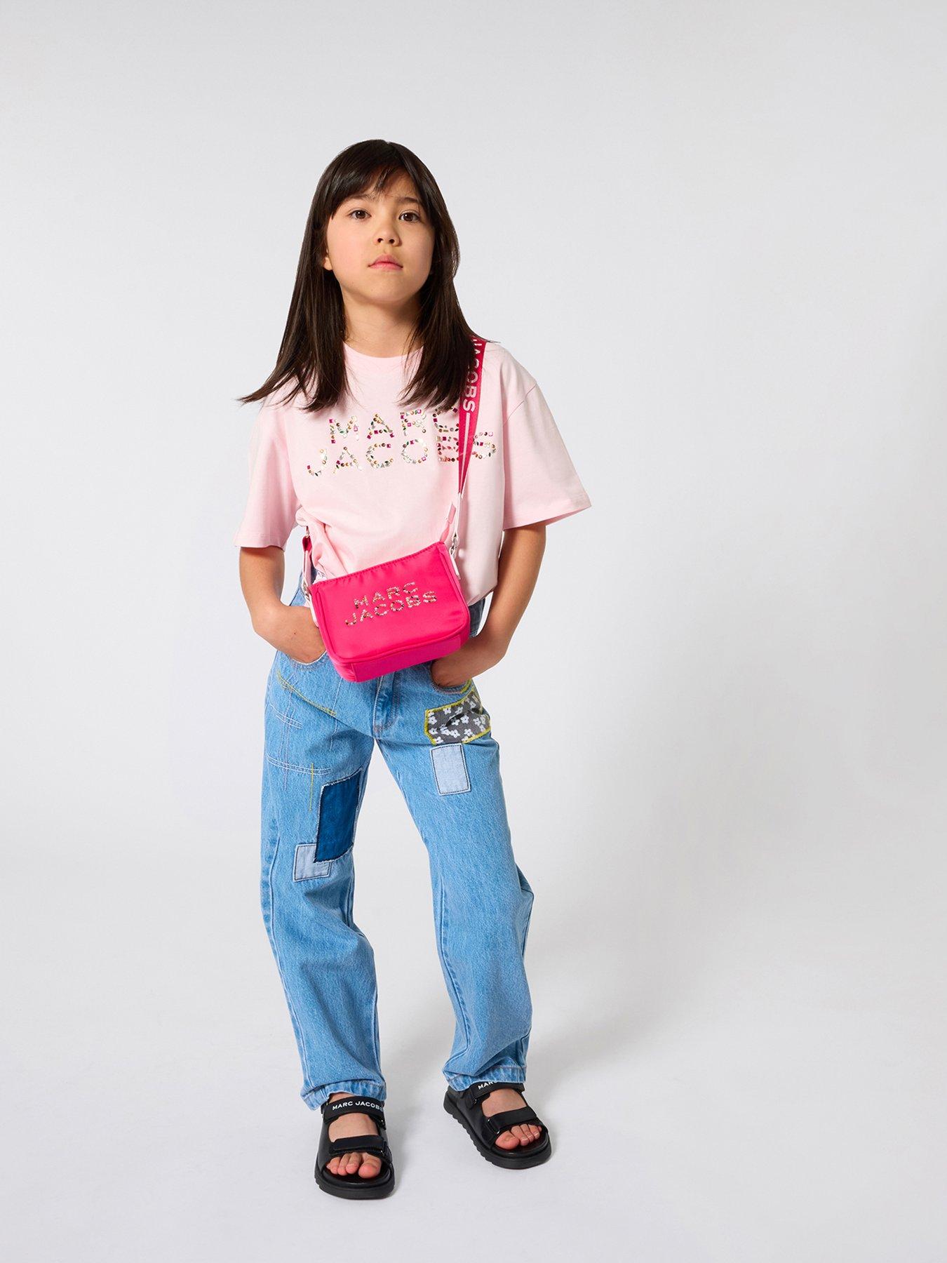 Marc Jacobs Girls Jewel Logo Short Sleeve T-Shirt - Pink