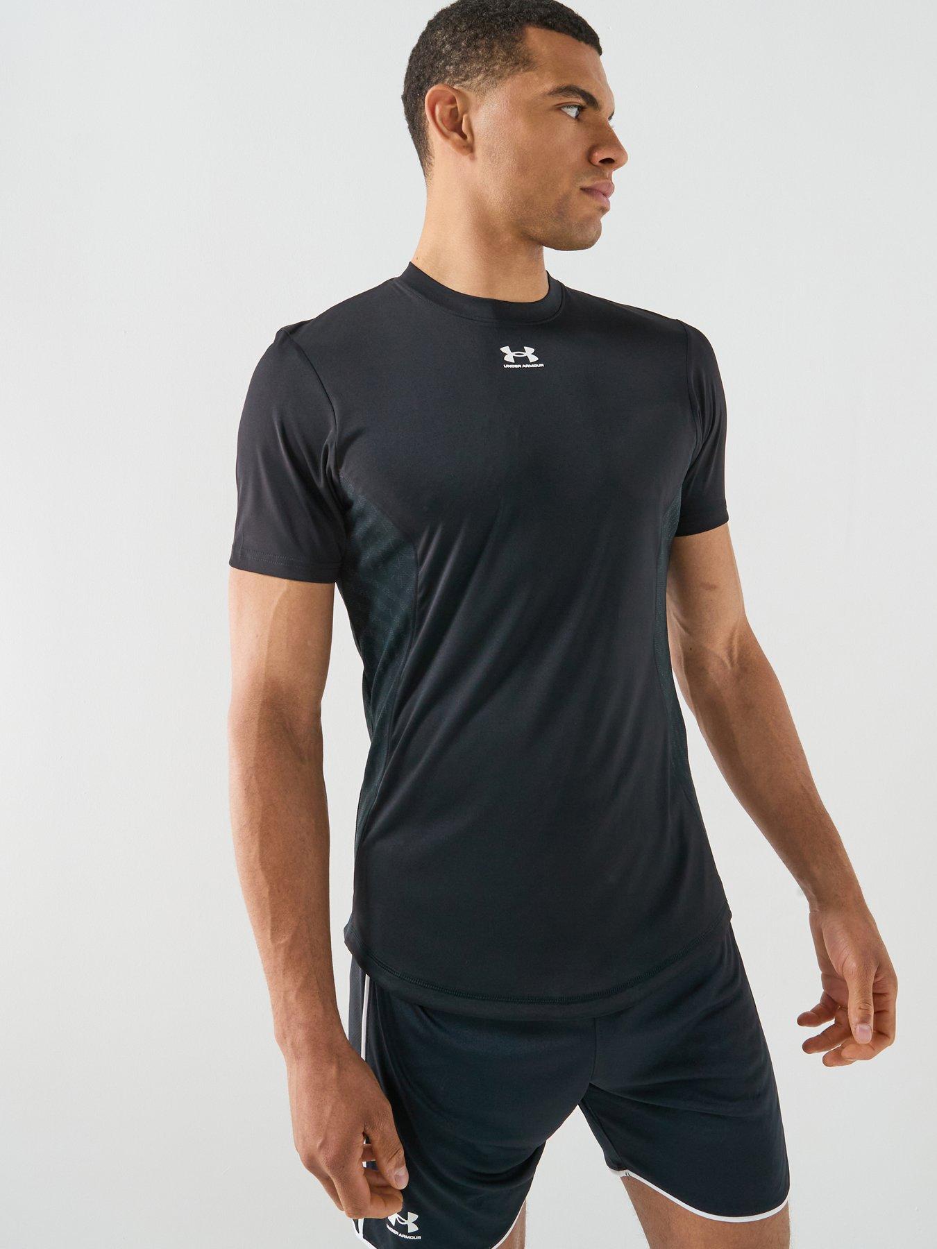 UNDER ARMOUR: Mens Football Challenger Pro Short Sleeve T-Shirt - Black