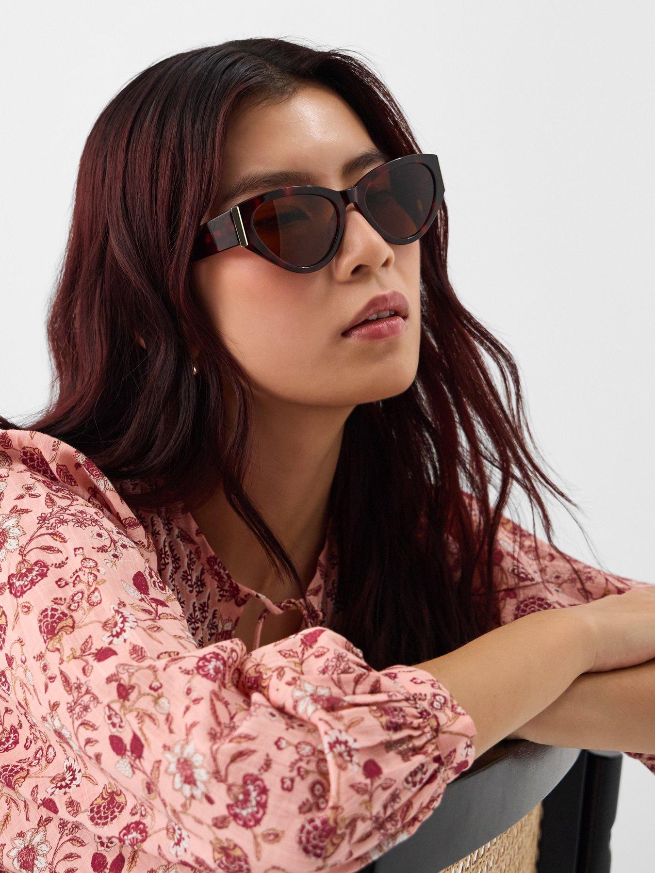 Image 2 of 4 of Accessorize Tort Cat Eye Sunglasses - Brown