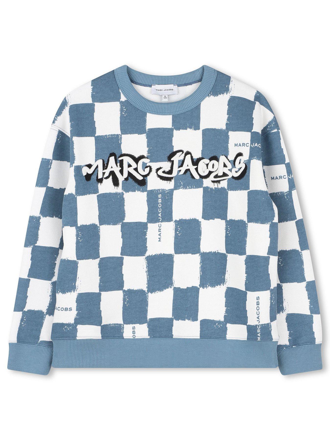 MARC JACOBS Boys Checkerboard Sweat Top - Blue