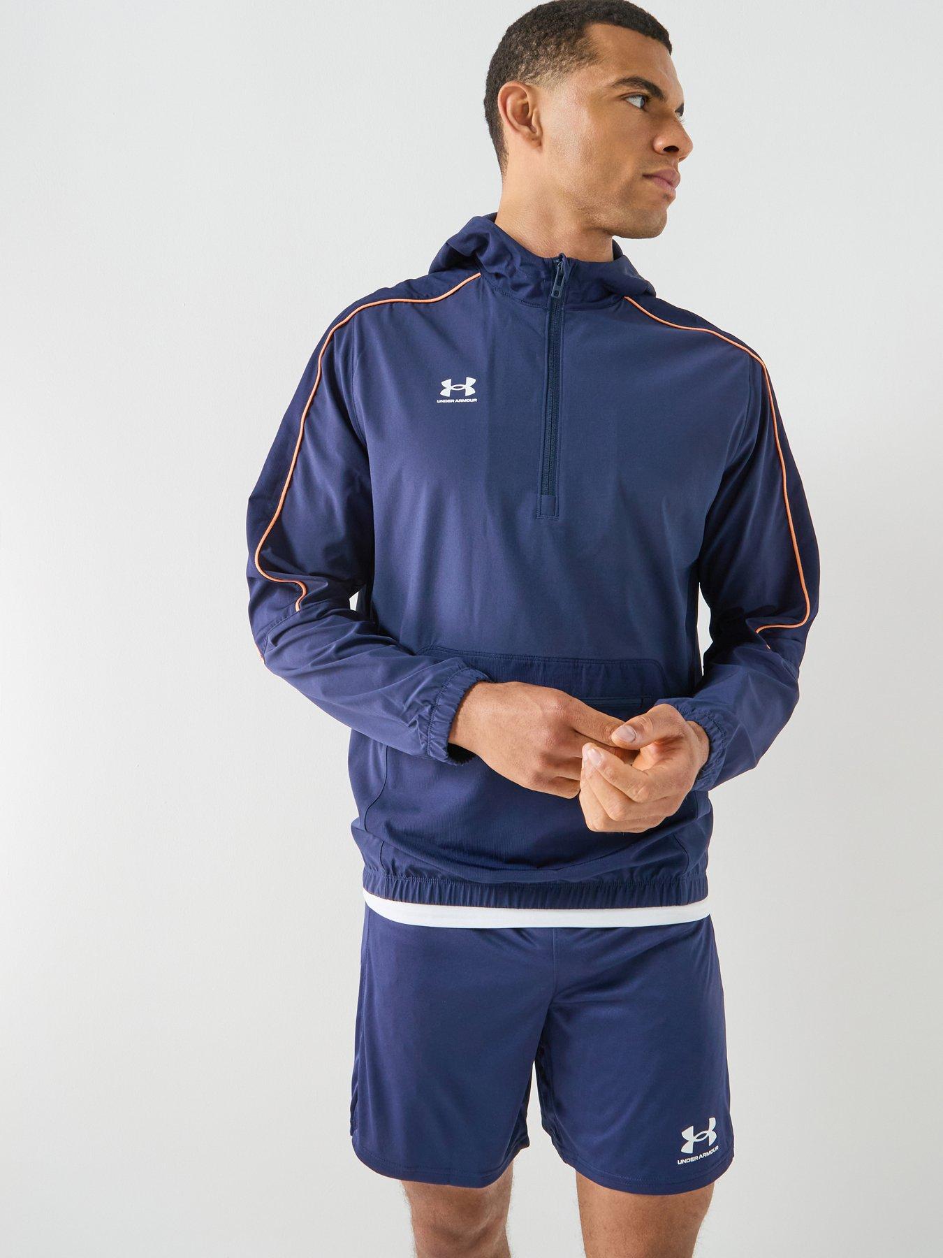 UNDER ARMOUR Mens Football Challenger Jacket, Navy, Size Xl, Men