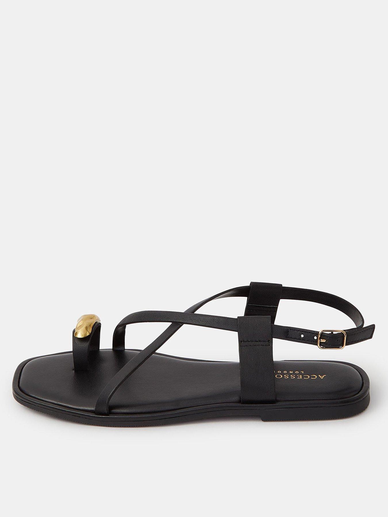 Accessorize Metal Toe Detail Strappy Sandals