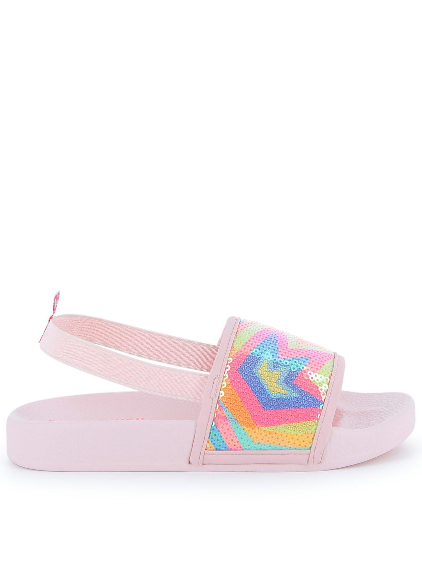 Billieblush Girls Sequin Sliders - Light Pink