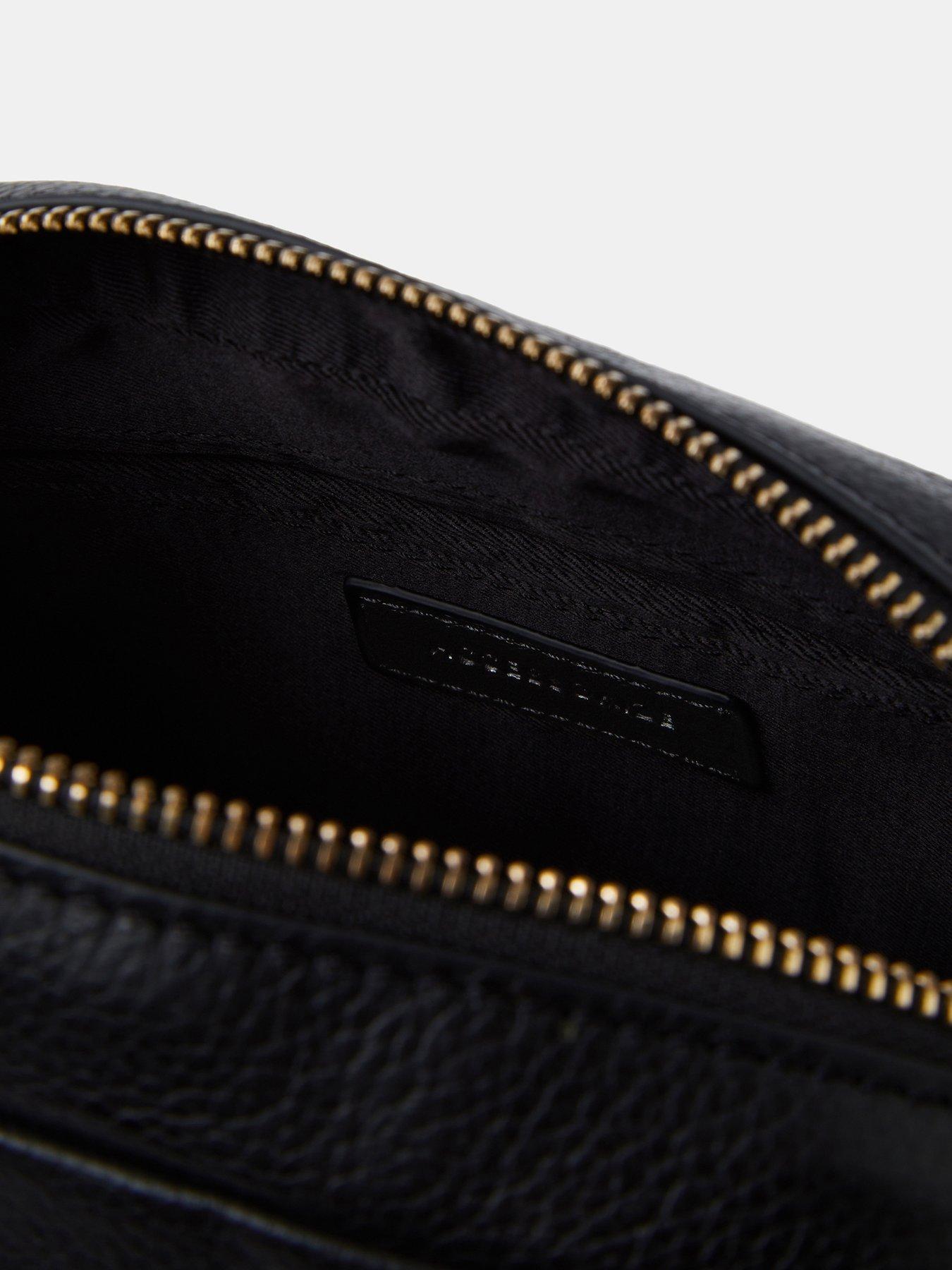 Image 3 of 4 of Accessorize Tassel Leather Crossbody Bag - Black