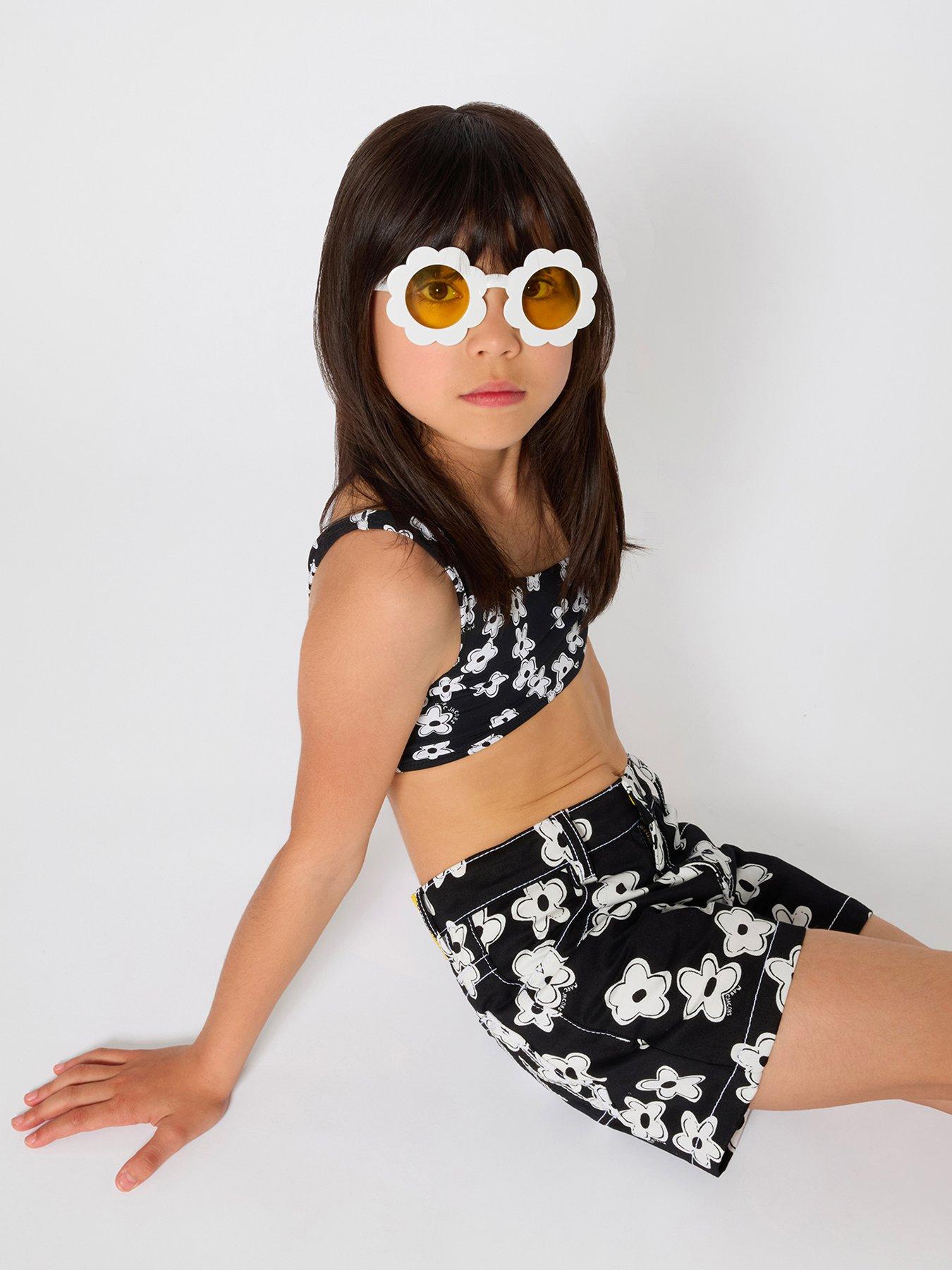 MARC JACOBS Girls Daisy Denim Shorts - Black