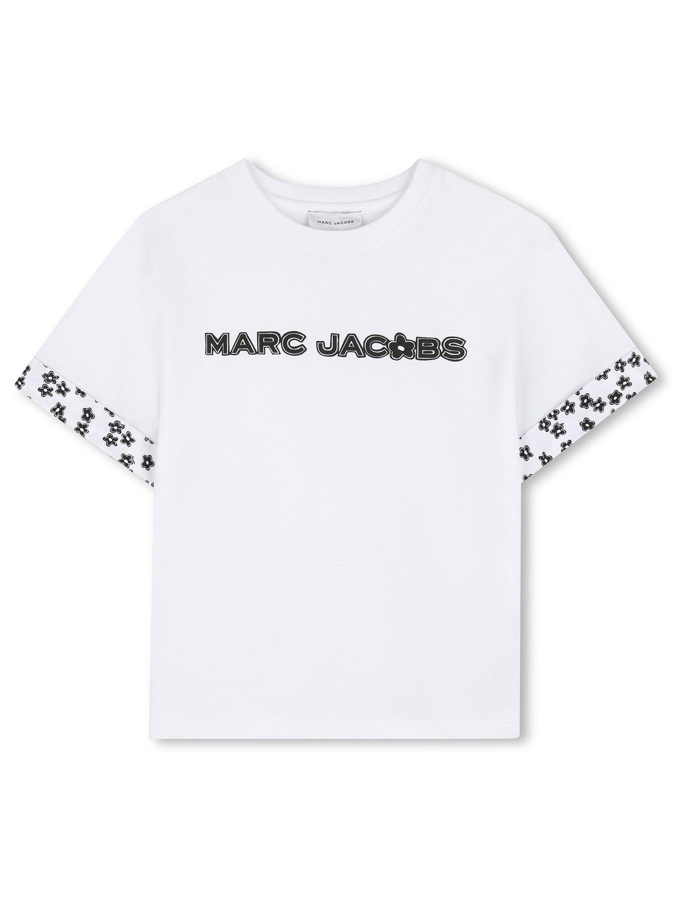 Image 2 of 4 of MARC JACOBS Girls Logo Short Sleeve T-shirt - White