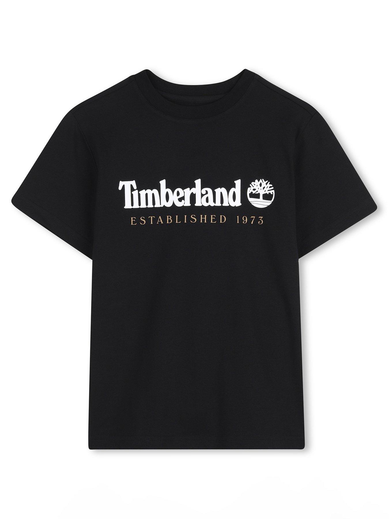 Timberland Boys Short Sleeve T-Shirt - Black