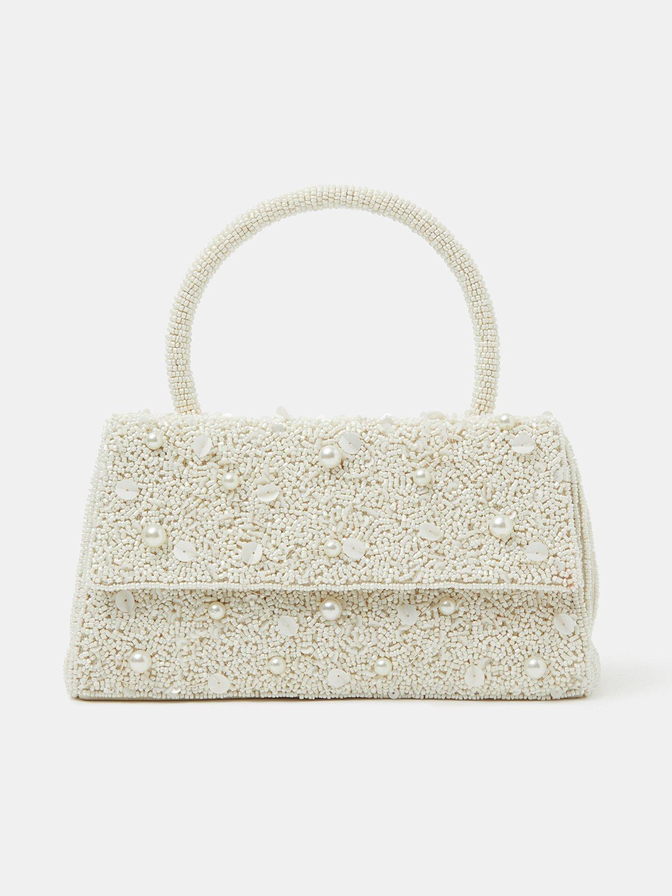 Accessorize Pearl Beaded Handheld Bag