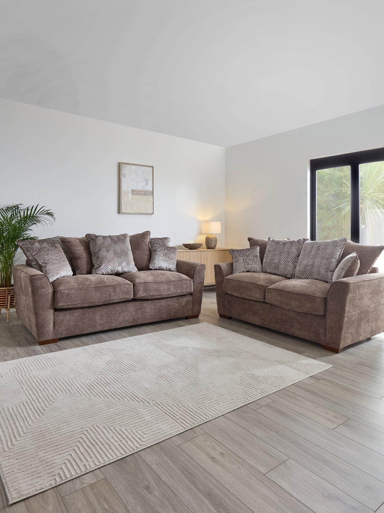 The Very Collection Roulette 3 + 2 Seater Fabric Sofa Set