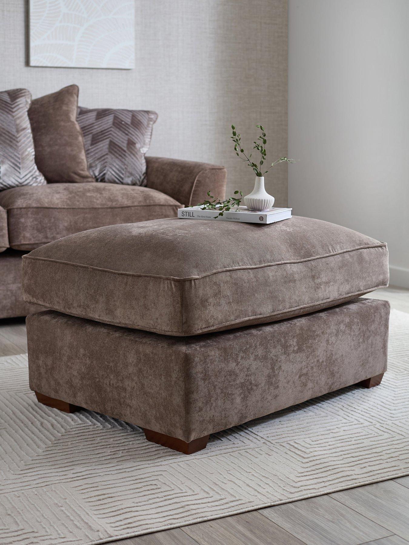 The Very Collection Roulette Fabric Large Footstool