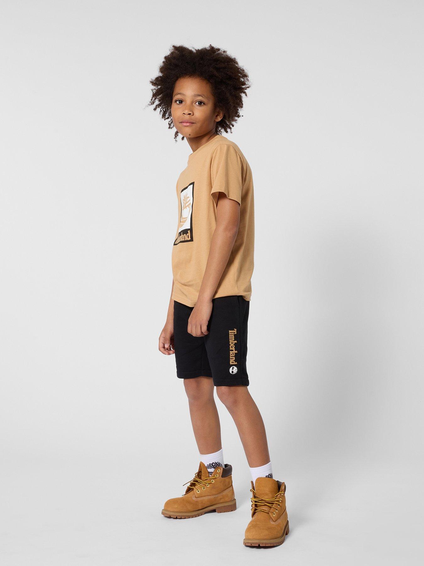 Timberland Boys Jog Shorts, Black, Size 4 Years