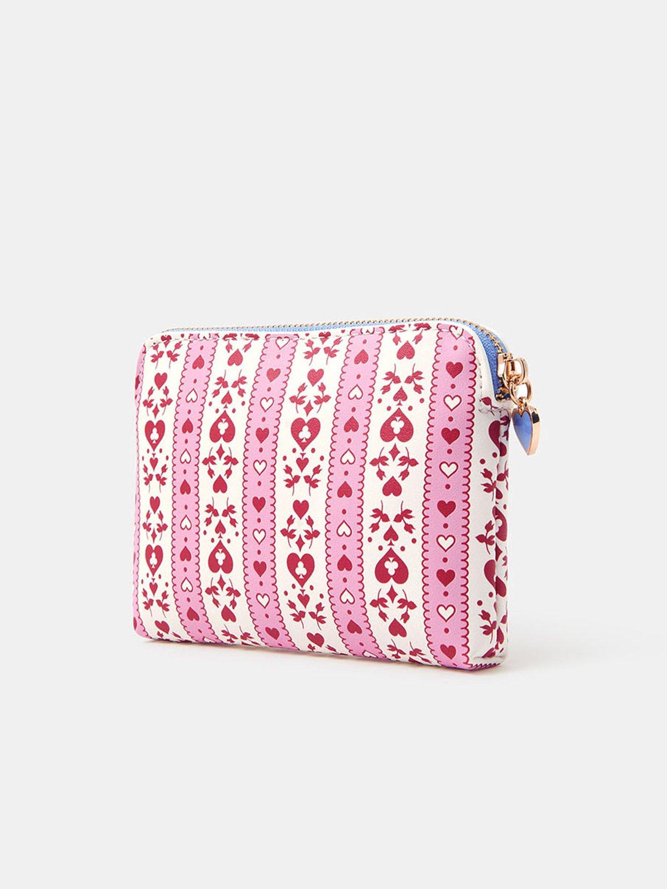 Image 2 of 3 of Accessorize Heart Stripe Coin Purse - Pink