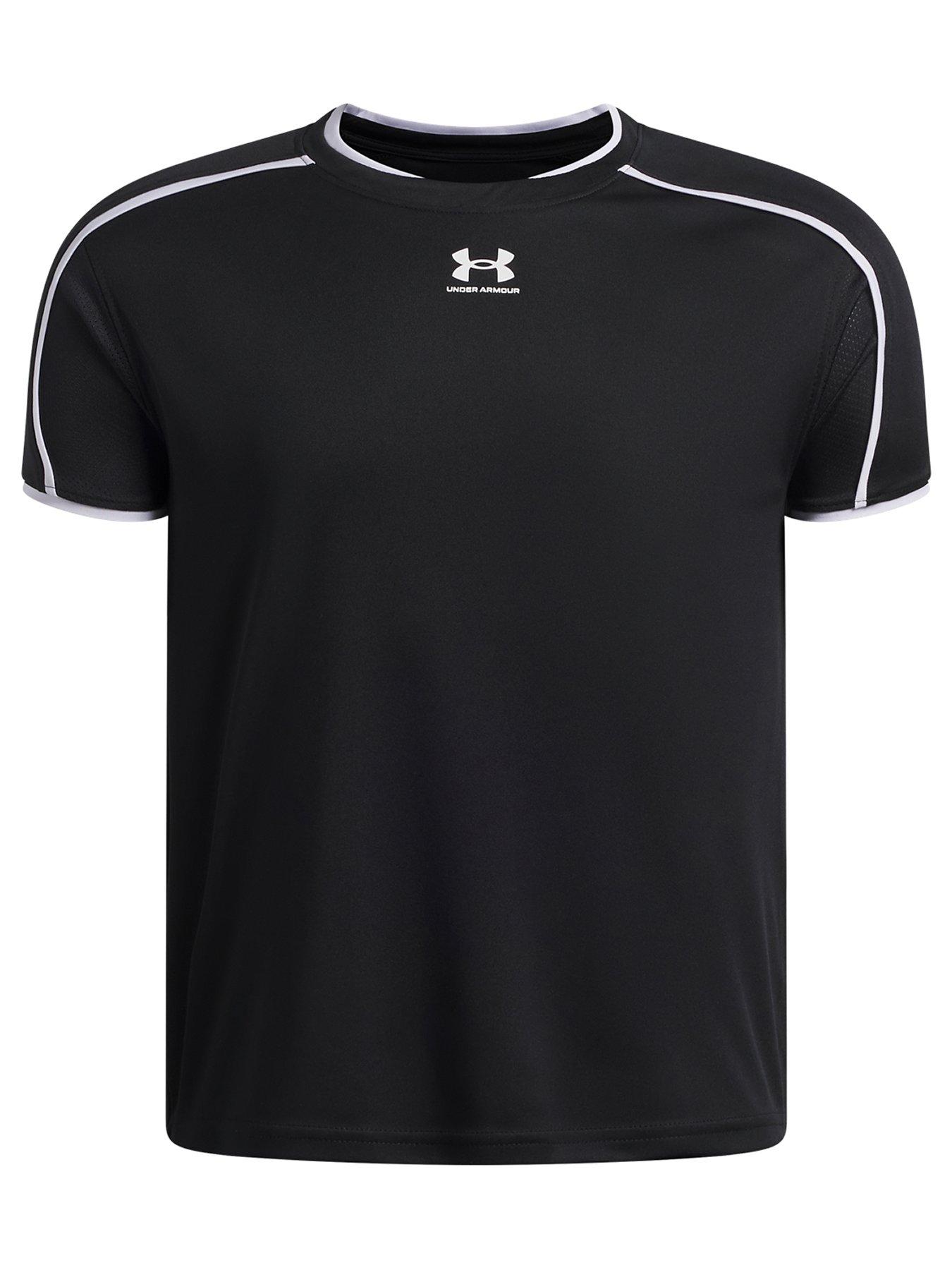 UNDER ARMOUR Boys Football Challenger Short Sleeve T-Shirt - Black