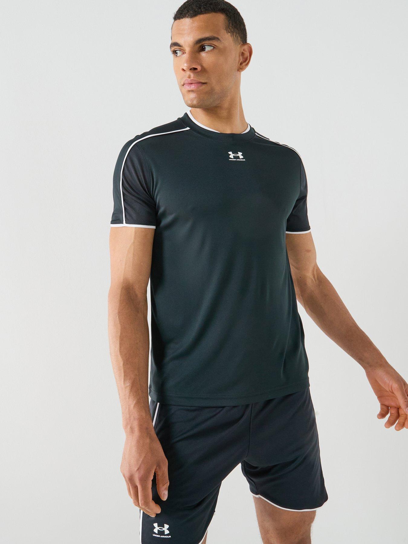 UNDER ARMOUR Mens Football Challenger Short Sleeve T-Shirt - Black