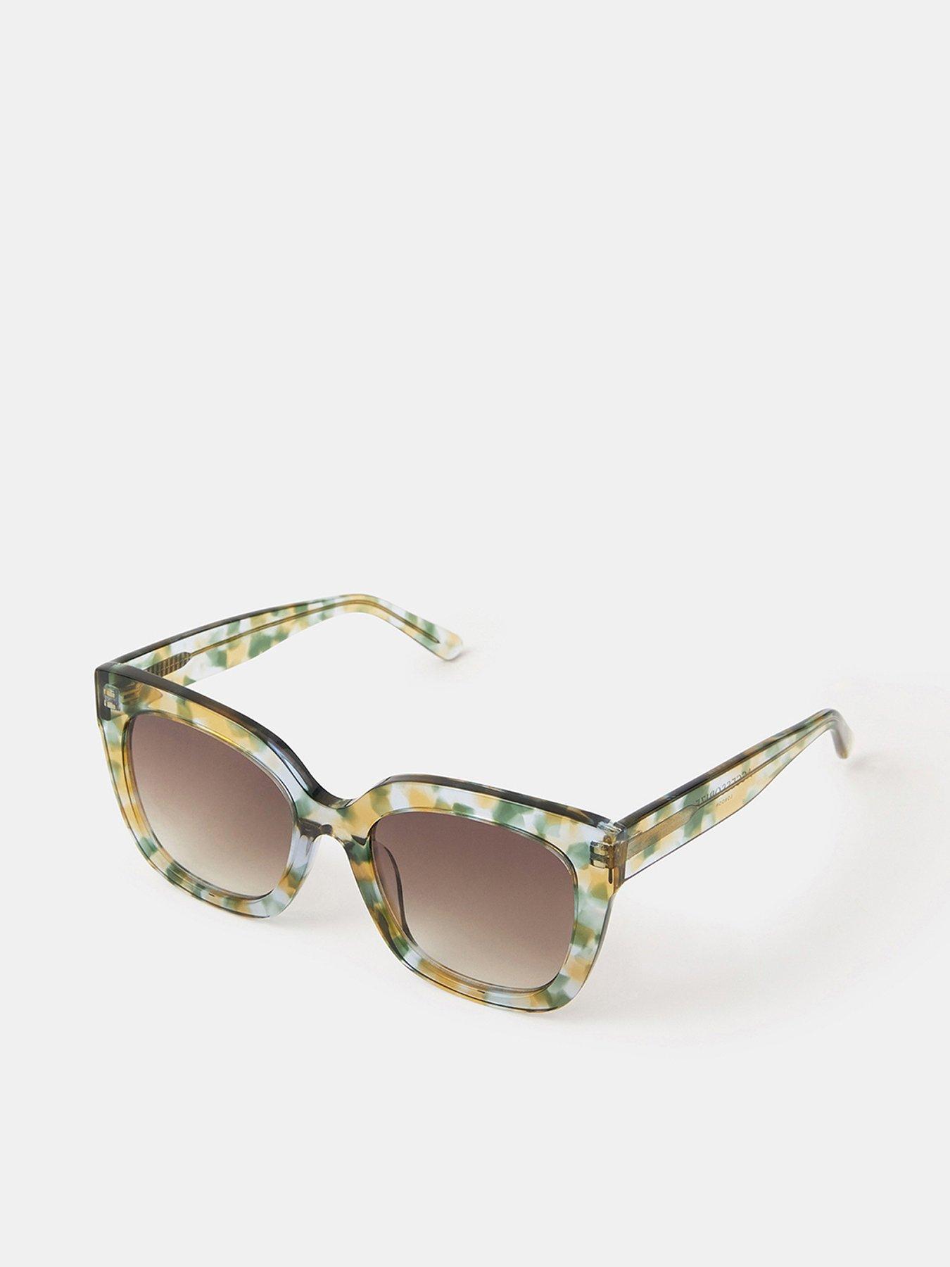 Accessorize Oversized Square Sunglasses - Green