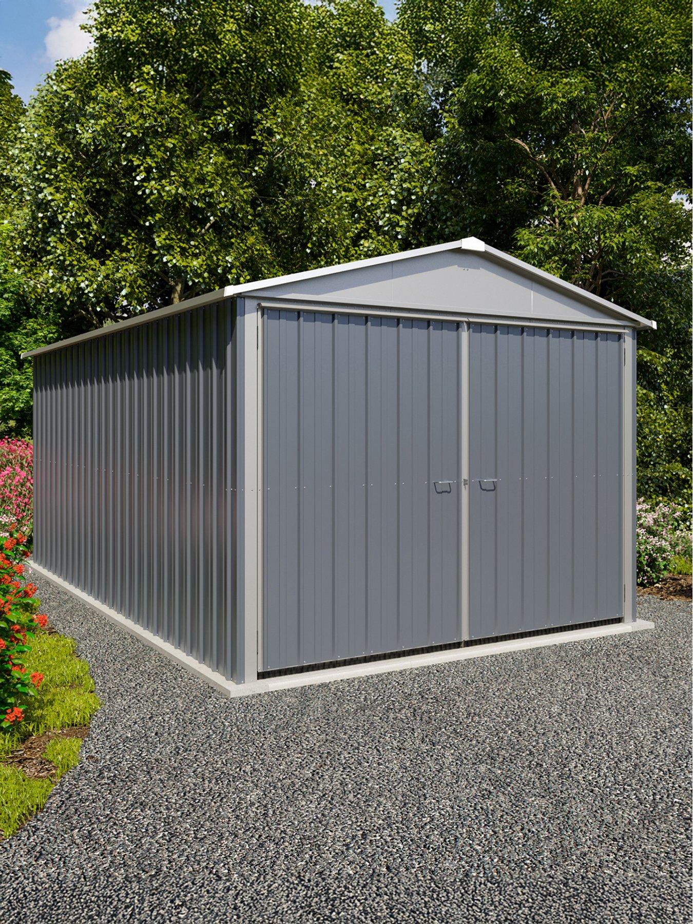 Image 3 of 6 of Yardmaster 10X17Ft&nbsp;Metal Garage With 2 Large Swing Doors