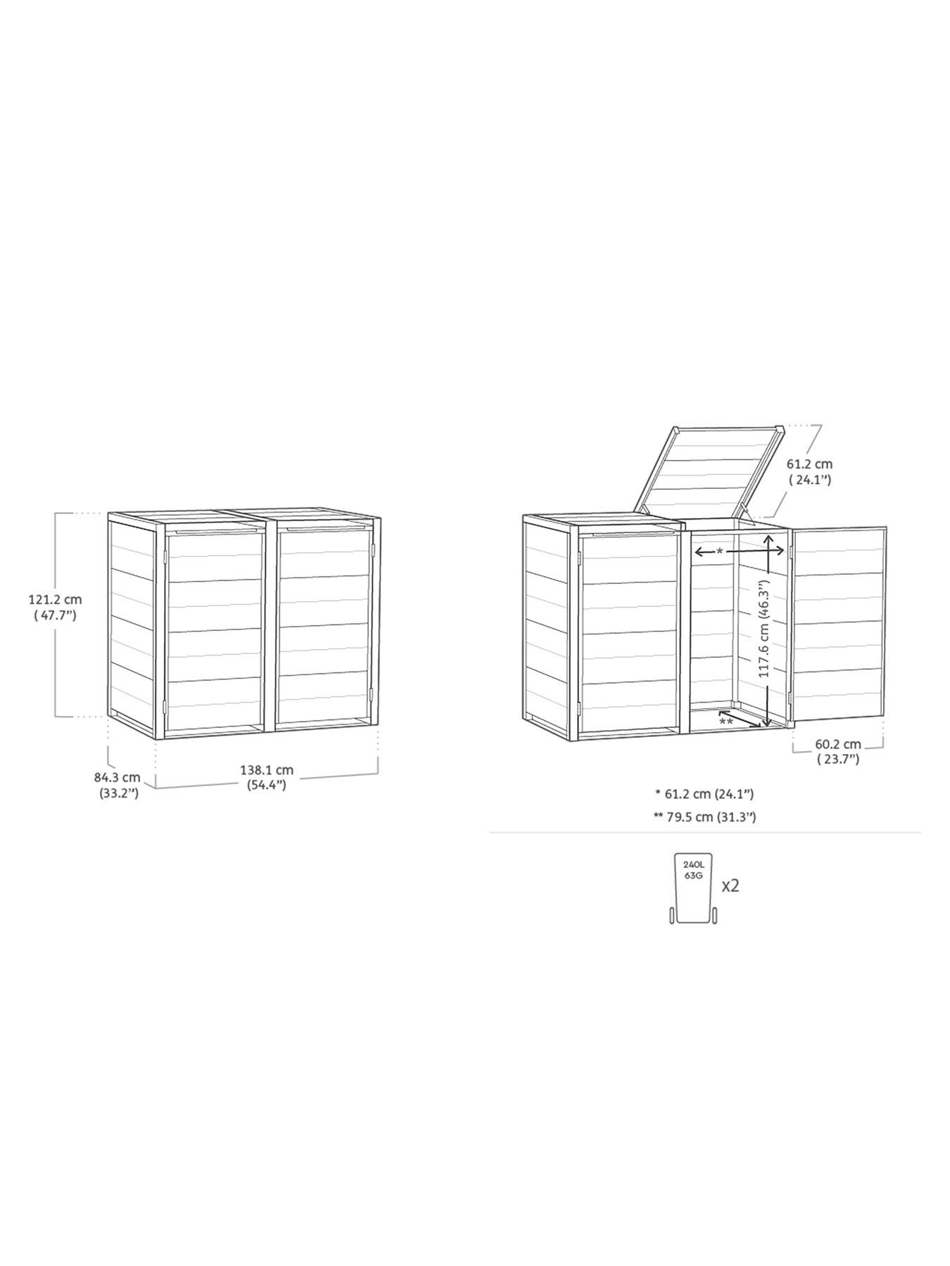 Image 7 of 7 of Keter Hideaway Bin Deco Grey