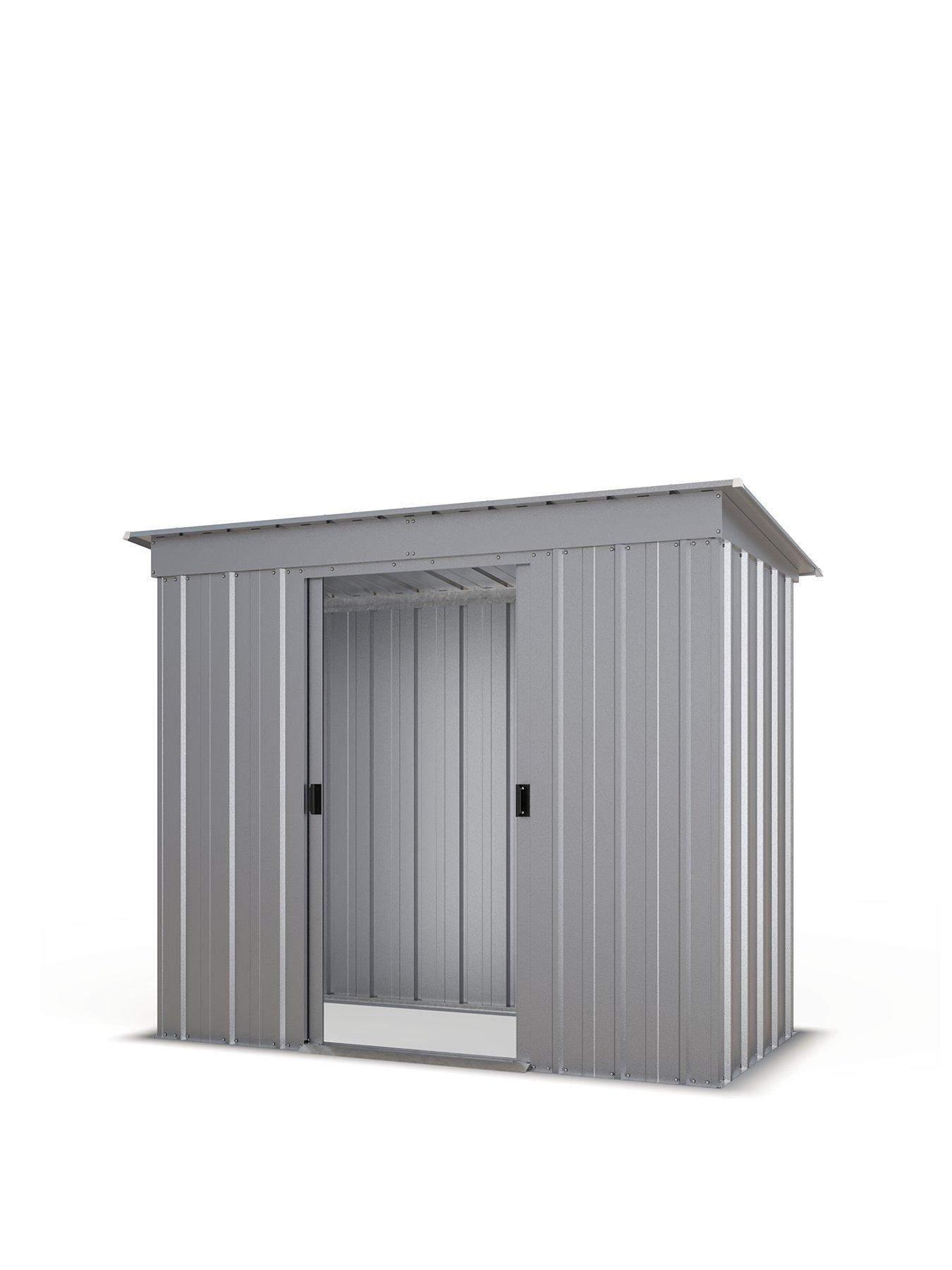 Image 2 of 5 of Yardmaster 6 X 4 ft Double Door Metal Pent Roof Shed