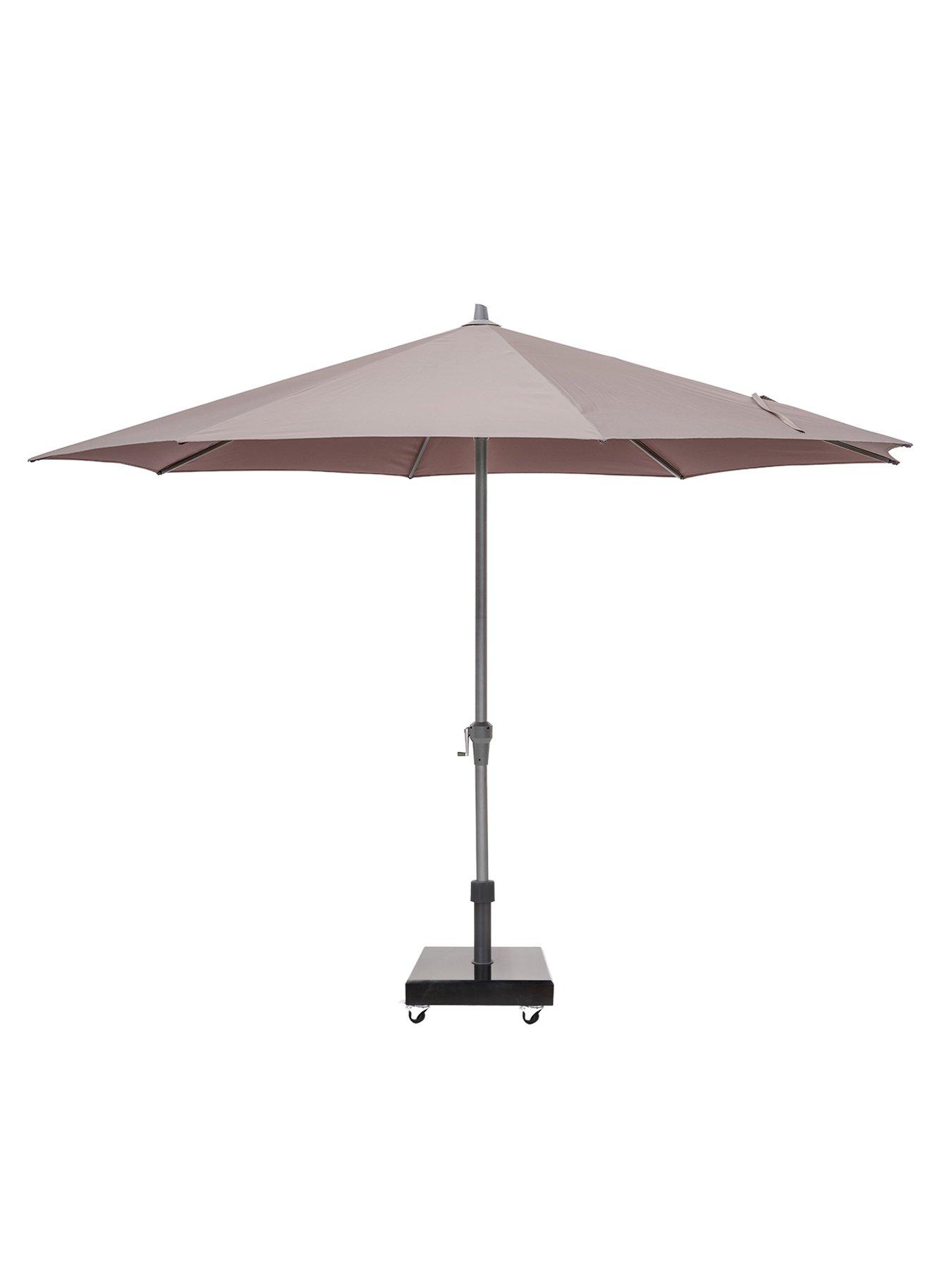 Pacific Riva 3.5M Round Luna Parasol Bundle- Taupe