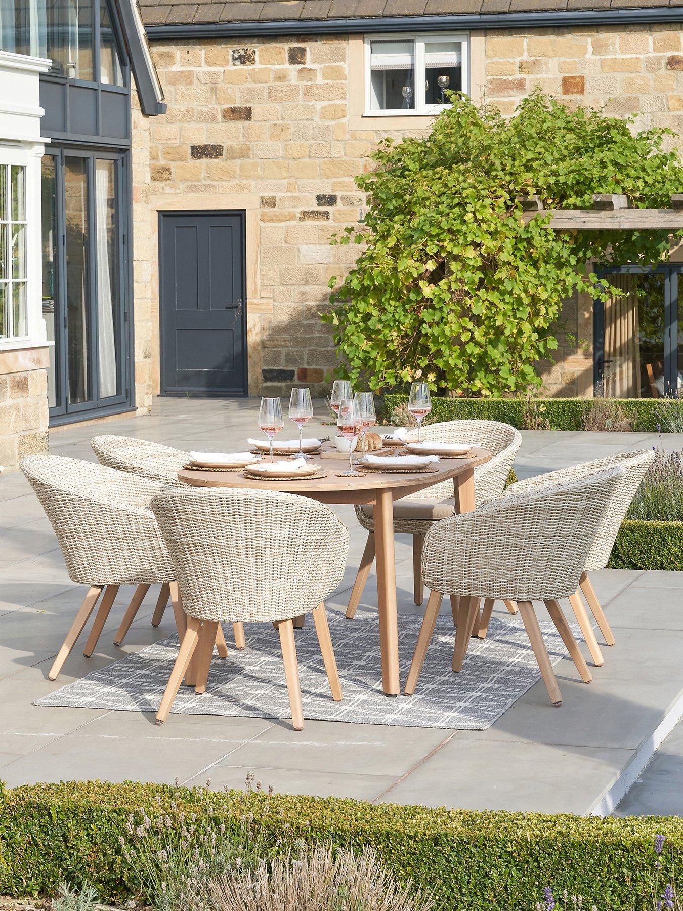 Image 1 of 6 of Pacific Cabon Outdoor 6 Seater Dining Set