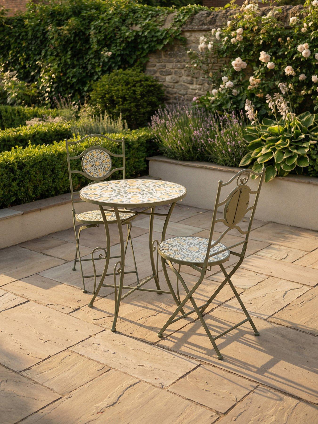 Scottish Everlastings Lemon Mosaic Bistro Set