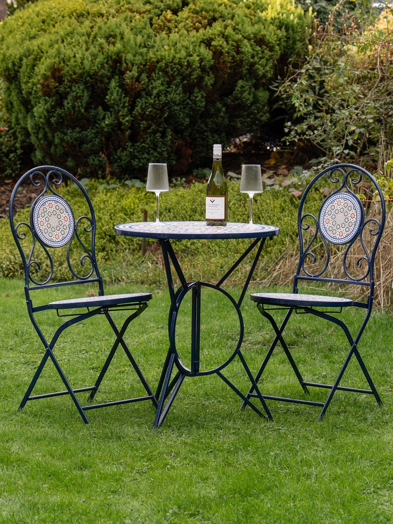 Image 1 of 3 of Scottish Everlastings Blue Mosaic Bistro Set
