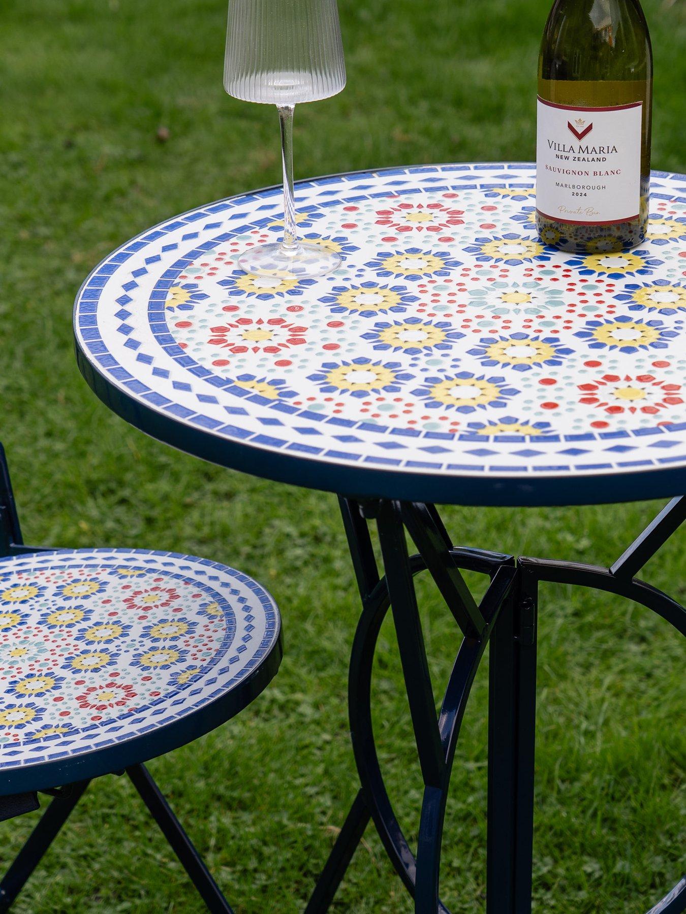 Image 3 of 3 of Scottish Everlastings Blue Mosaic Bistro Set