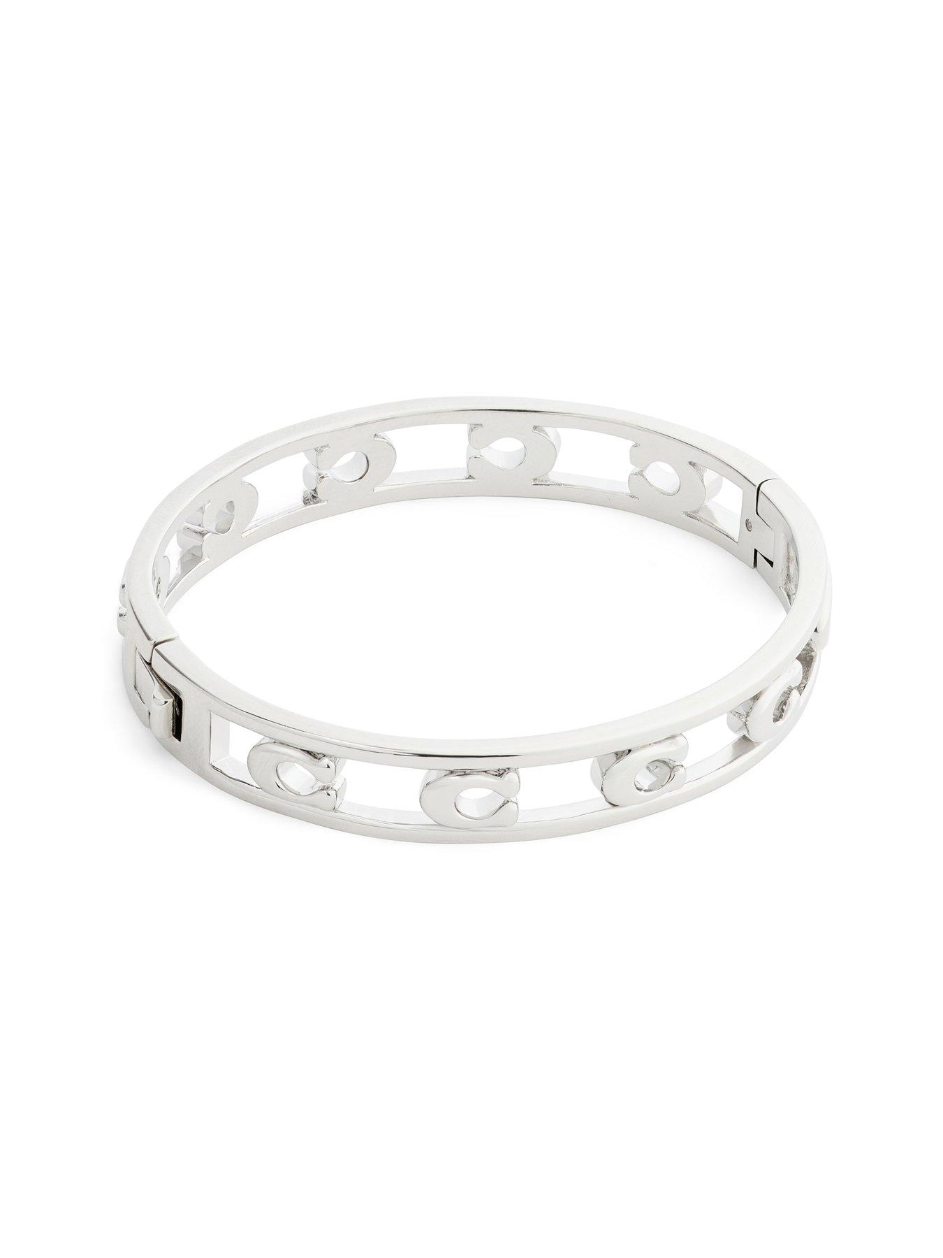 Image 4 of 4 of COACH Open Enamel C Hinged Bangle